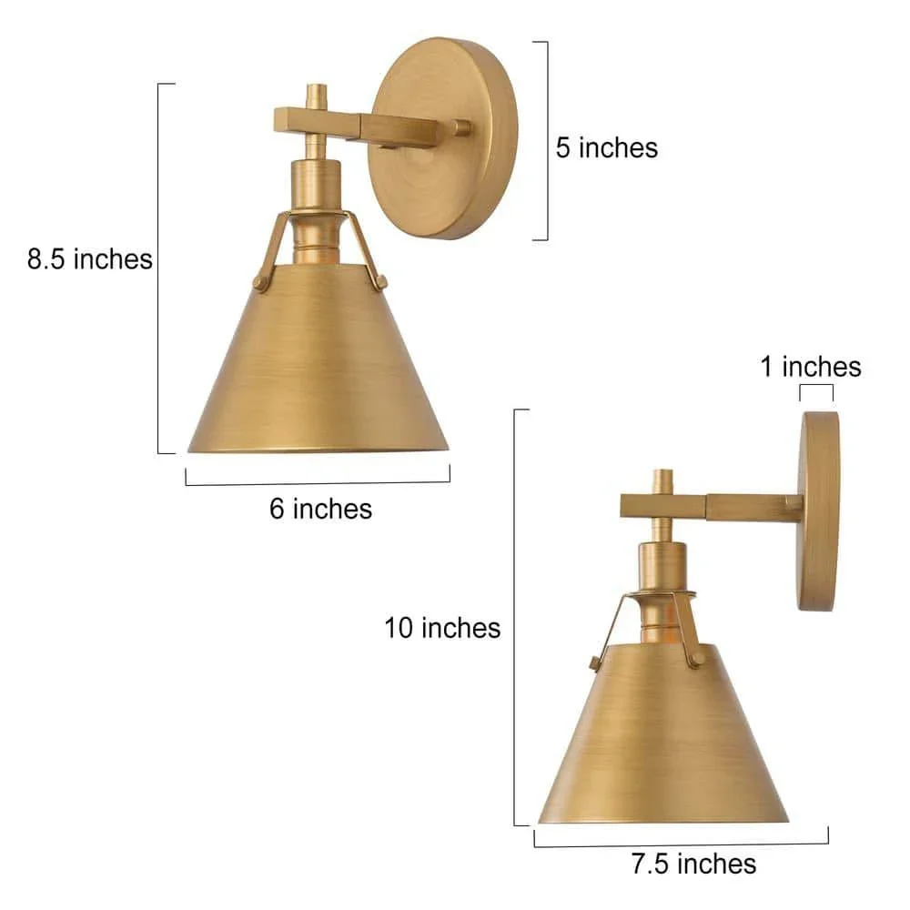 1-Light Modern Bathroom Sconce with Bell Shade - Image 3