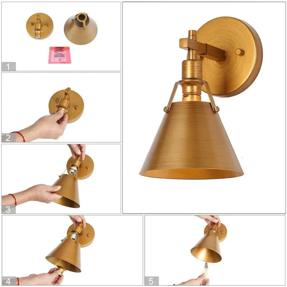1-Light Modern Bathroom Sconce with Bell Shade - Image 4