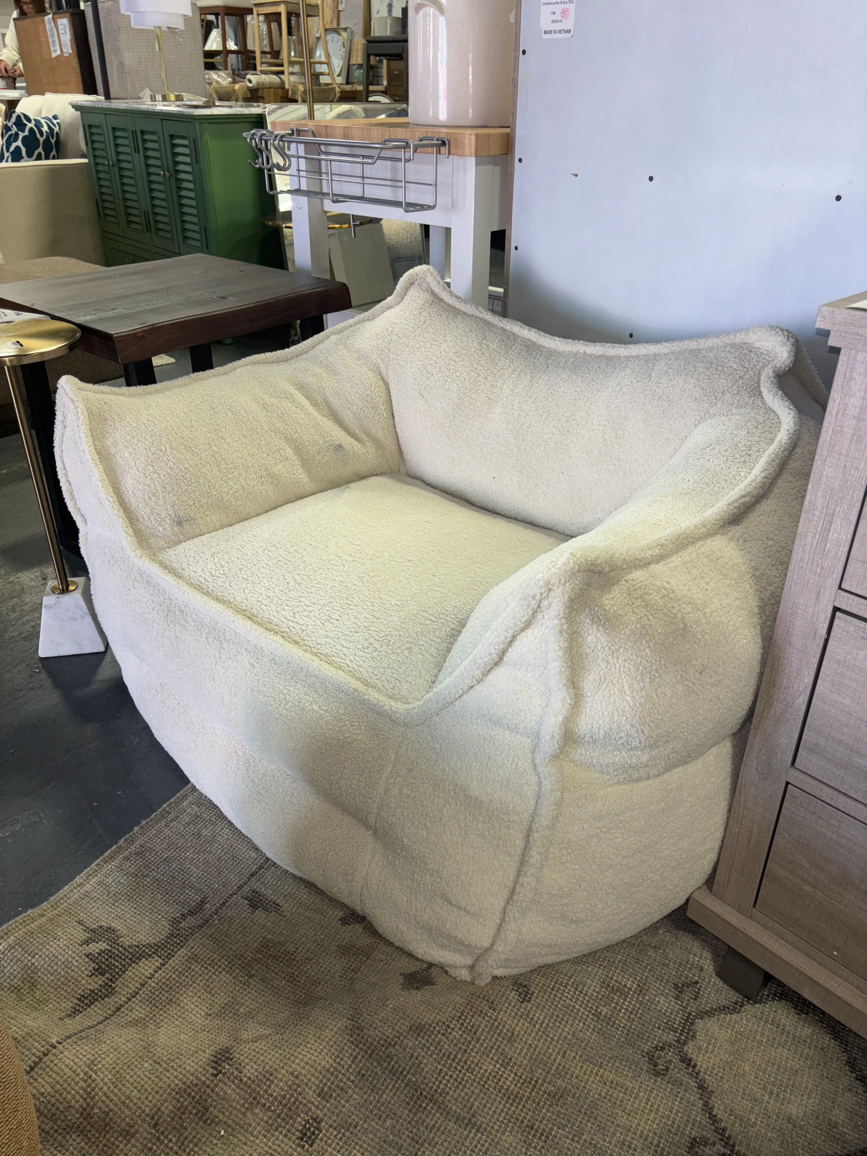 (1 PC) COOLMORE Bean Bag Chair - Cream SHOWROOM ITEM - Image 2