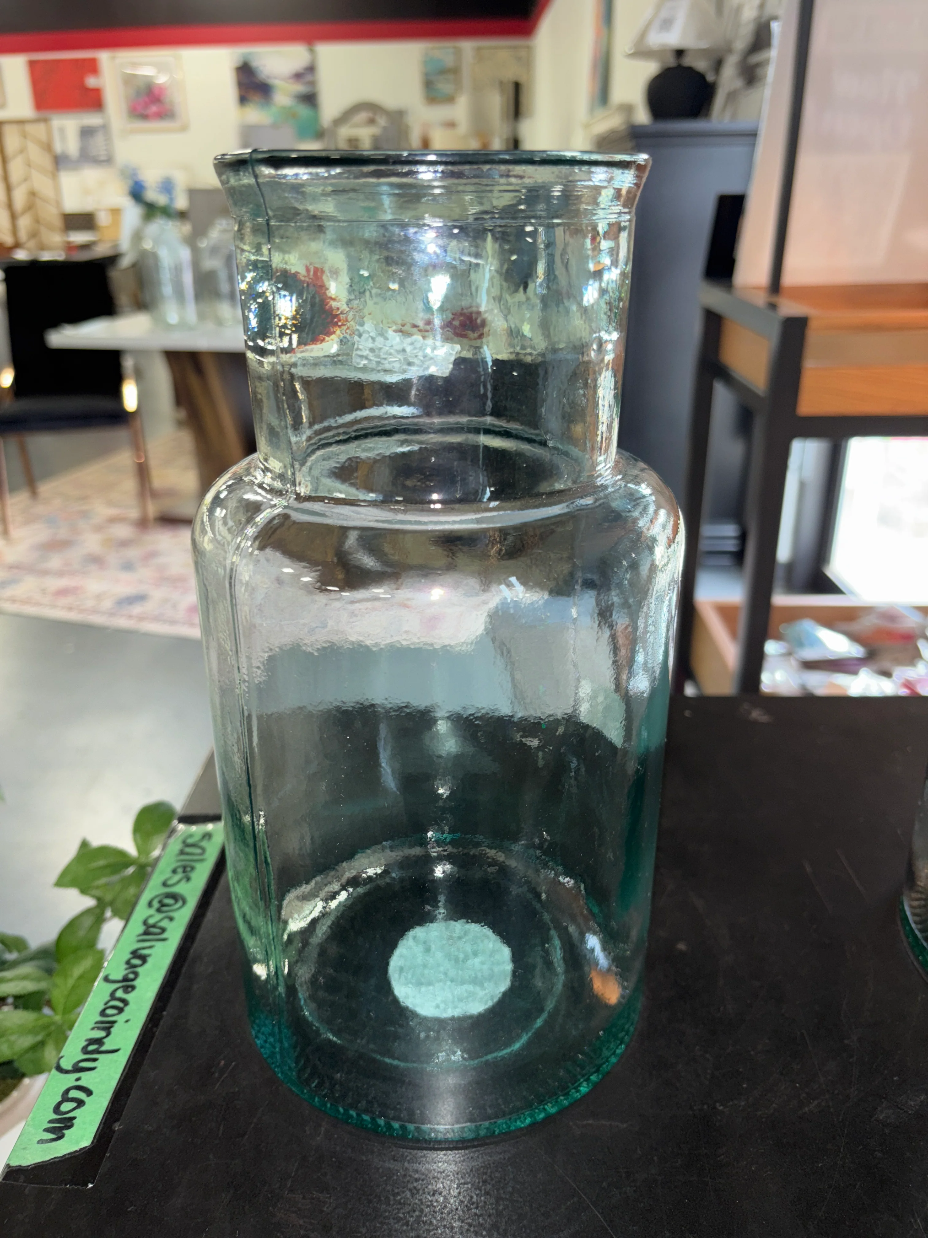 10.5" Recycled Glass Vase SHOWROOM ITEM - Image 2