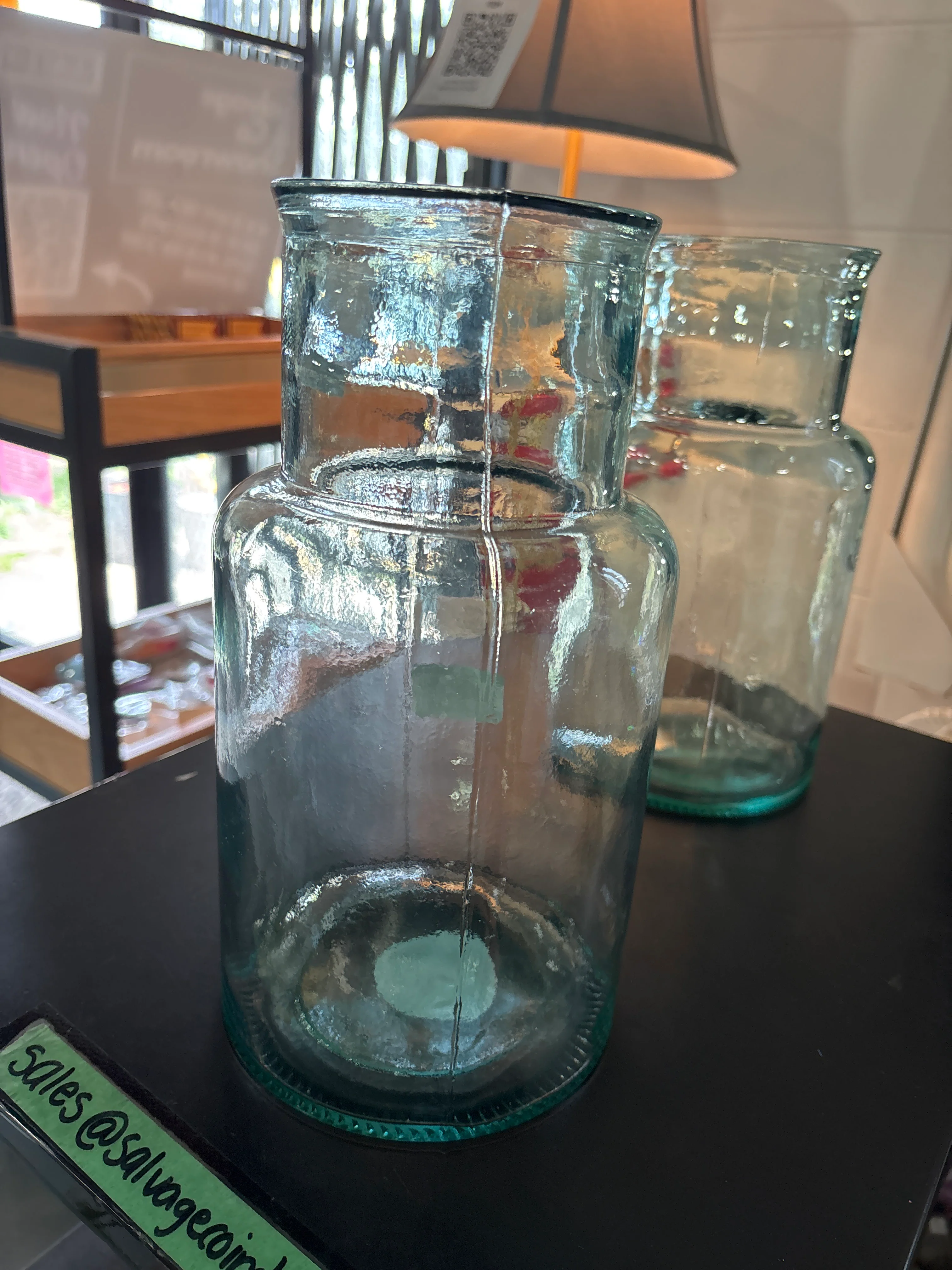 10.5" Recycled Glass Vase SHOWROOM ITEM - Image 3