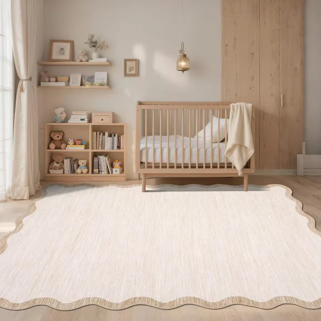 Beige Scalloped Solid 10 x 13 - Image 5