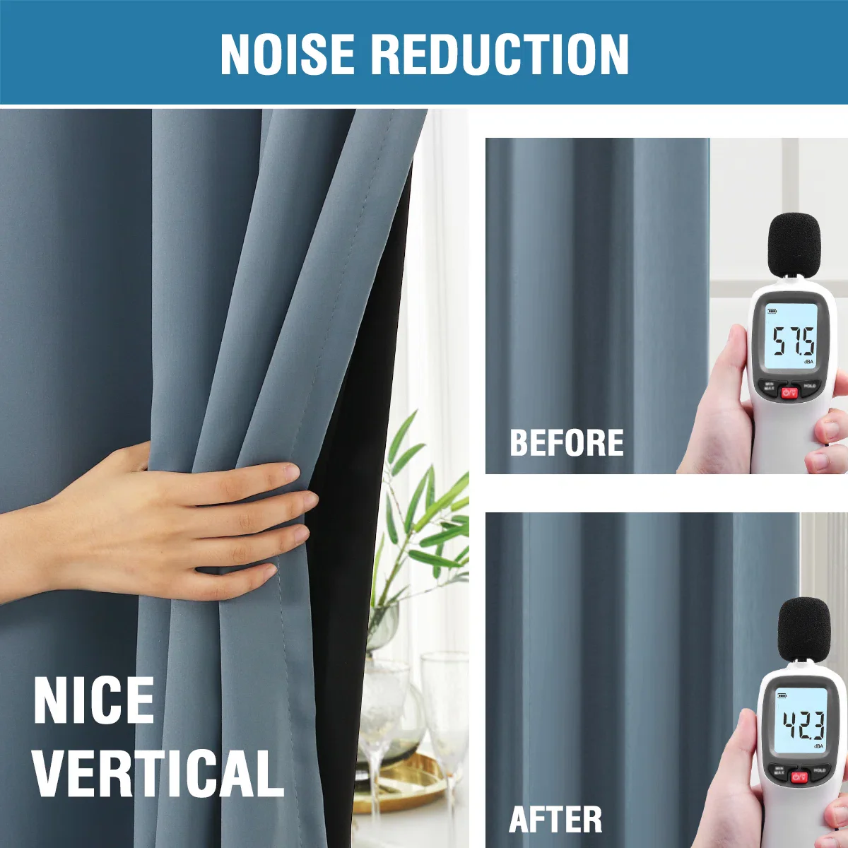 100% Blackout Curtains for Bedroom with Liner Full Room 2 Panels - Image 4