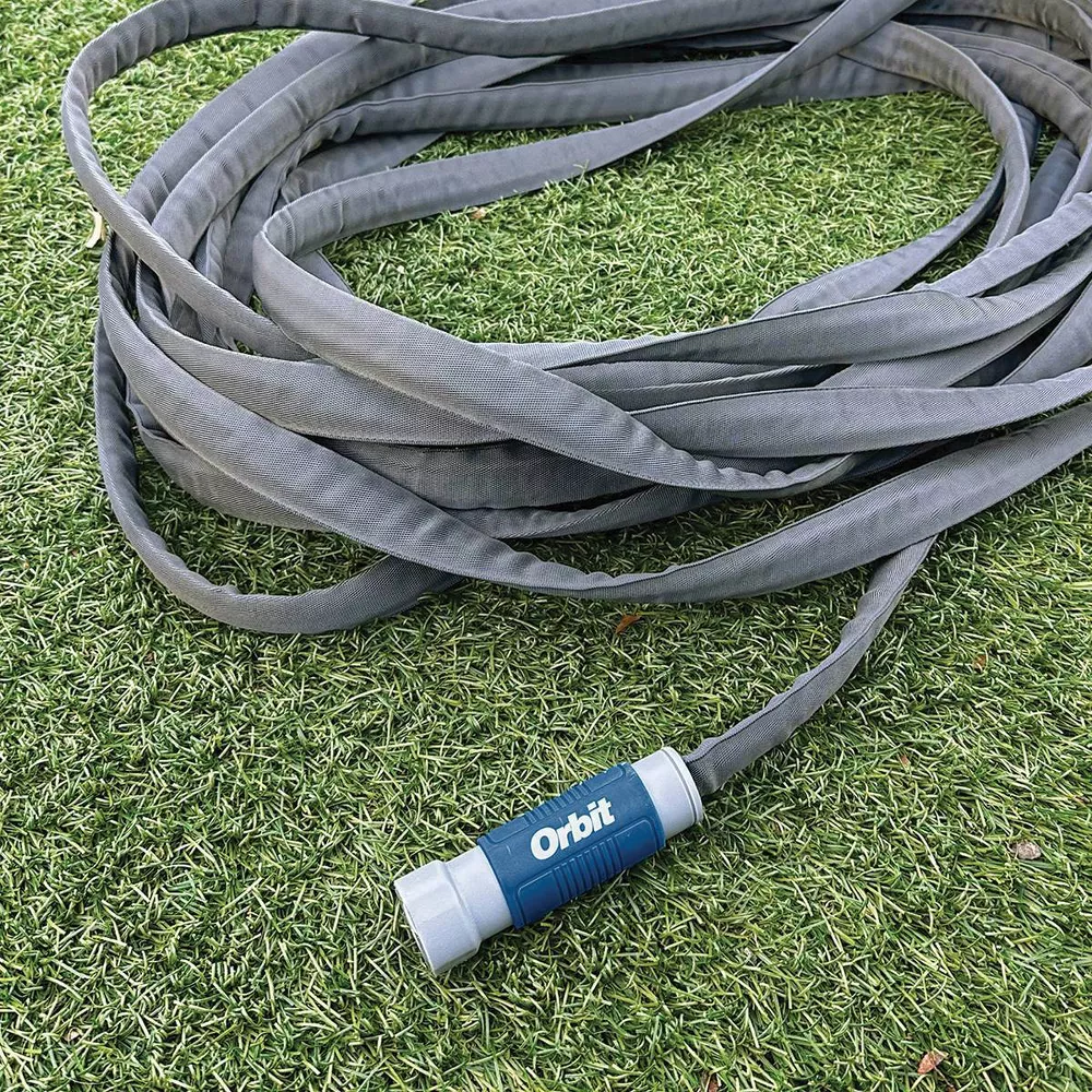 Heavy Duty Fabric Hose White/Gray/Blue - Image 3
