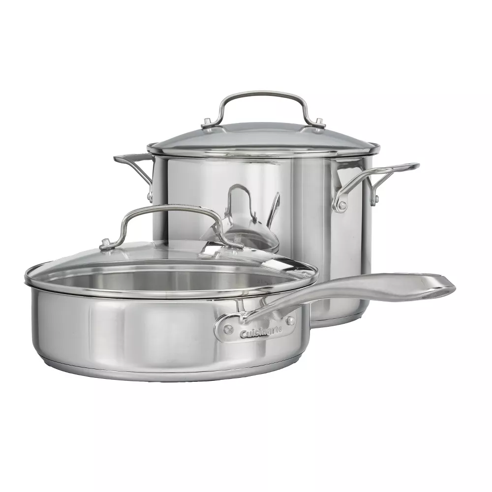 10pc Classic Stainless Steel Cookware Set - Image 2
