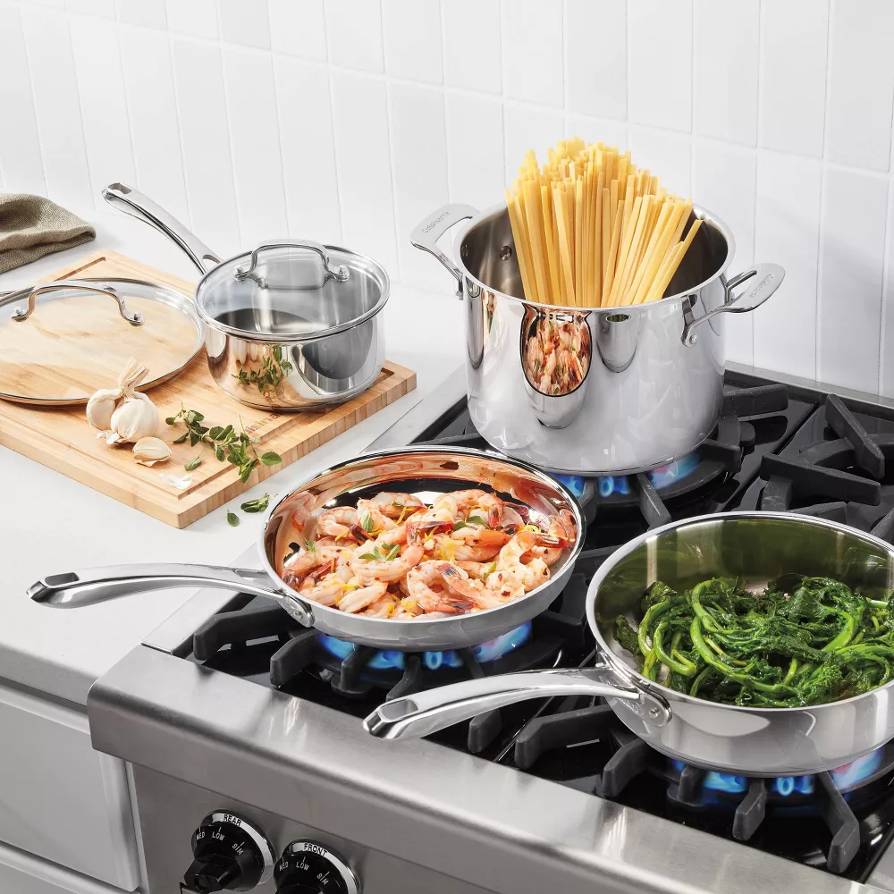 10pc Classic Stainless Steel Cookware Set - Image 3