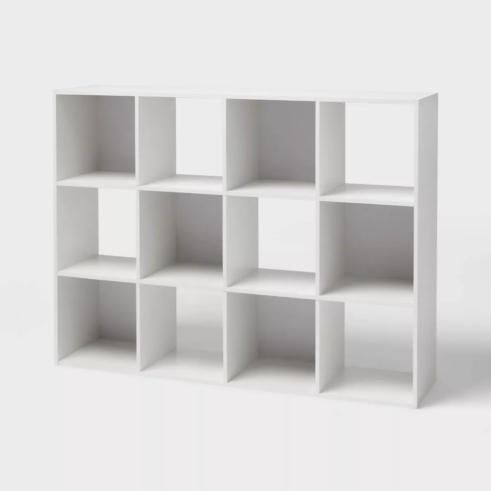 12 Cube Book Shelf White