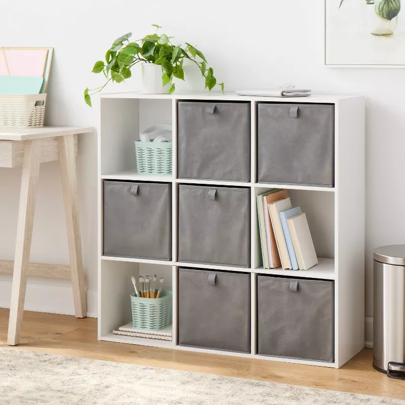 9 Cube Book Shelf White - Image 4