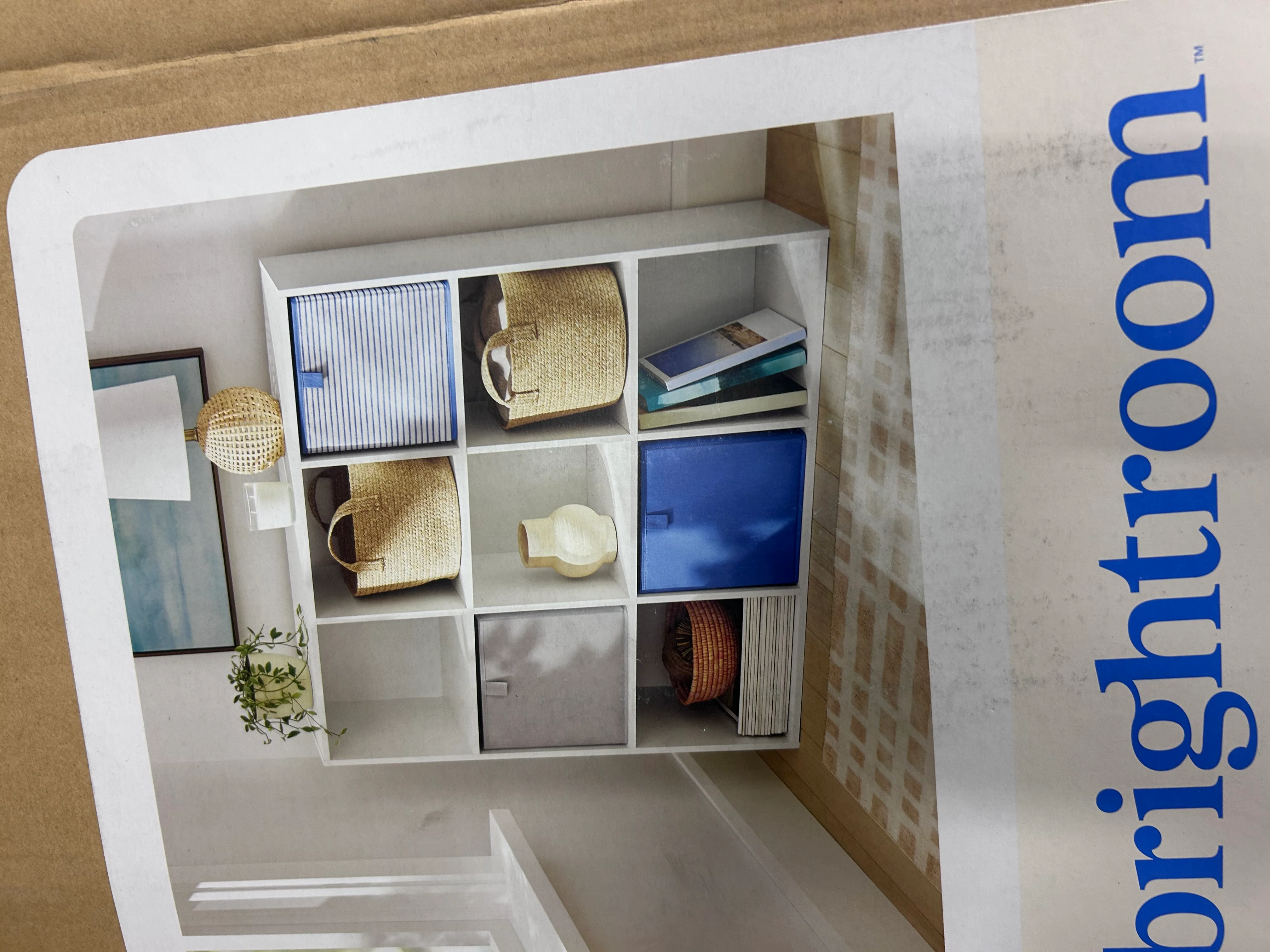 9 Cube Book Shelf White - Image 6