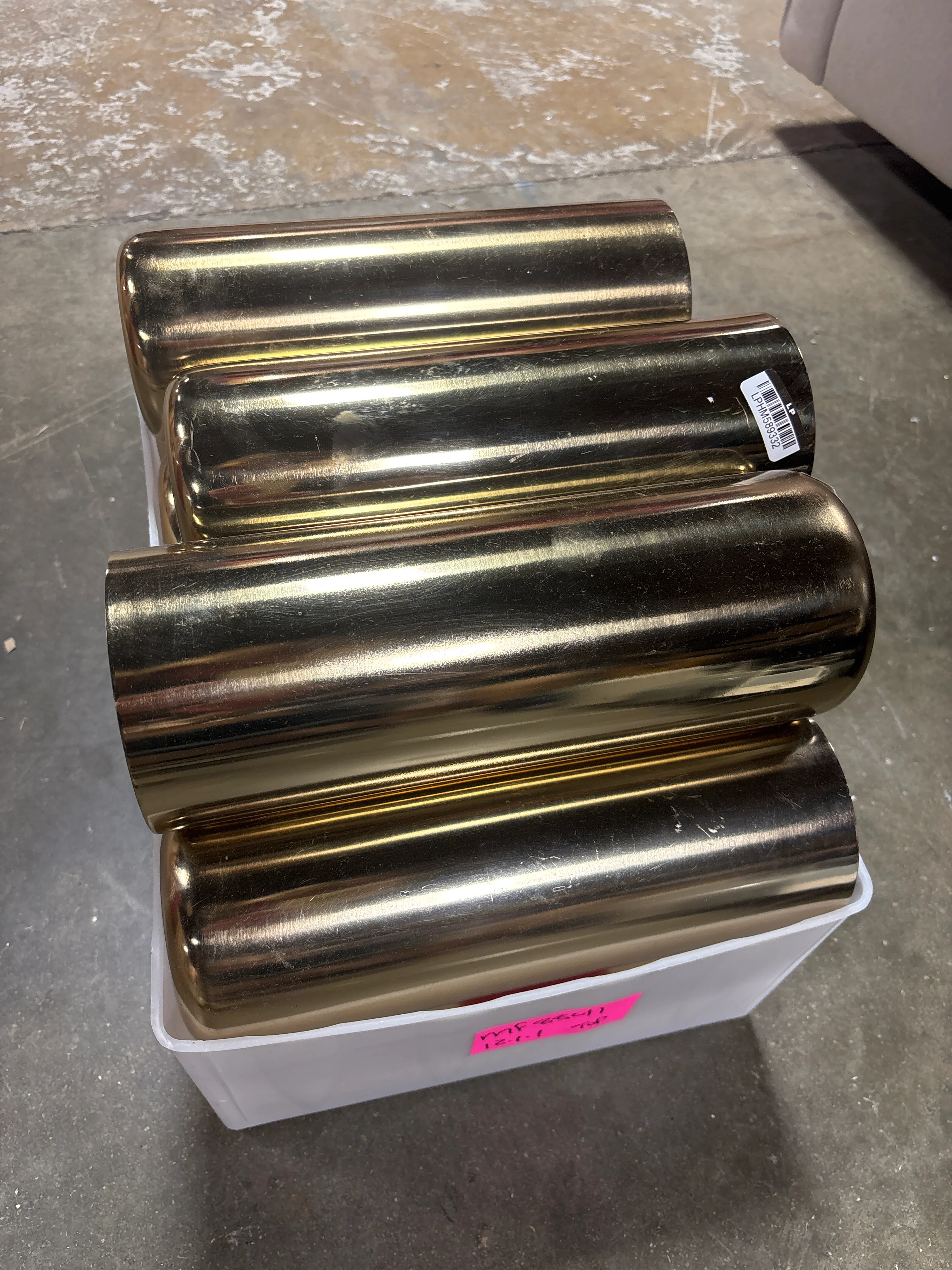 11" Tall Brass Vase SHOWROOM ITEM - Image 2
