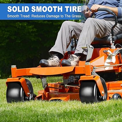 11x6.00-5 Flat Free Tire, No-Flat Solid Smooth Lawn Mower Tires, - Image 2