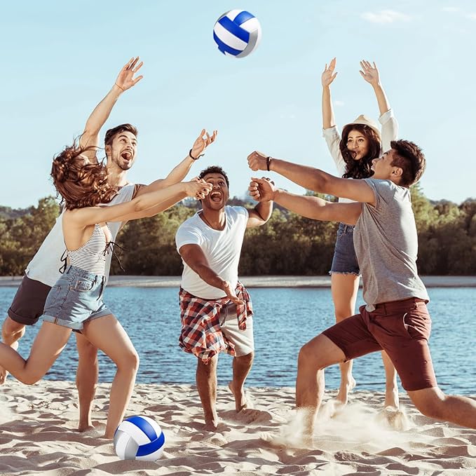12 Pcs Official Volleyballs Bulk Soft Recreational Volleyballs with Pump Regulation - Image 5