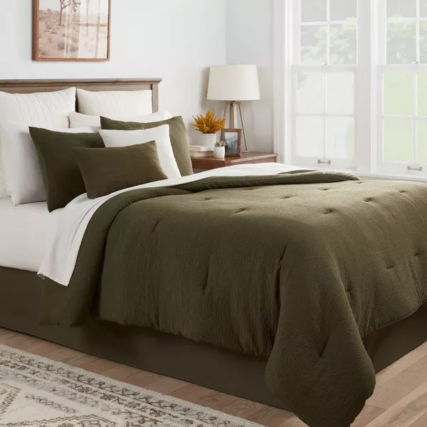 12pc Micro Texture Comforter & Sheet Bedding Set King - Image 5
