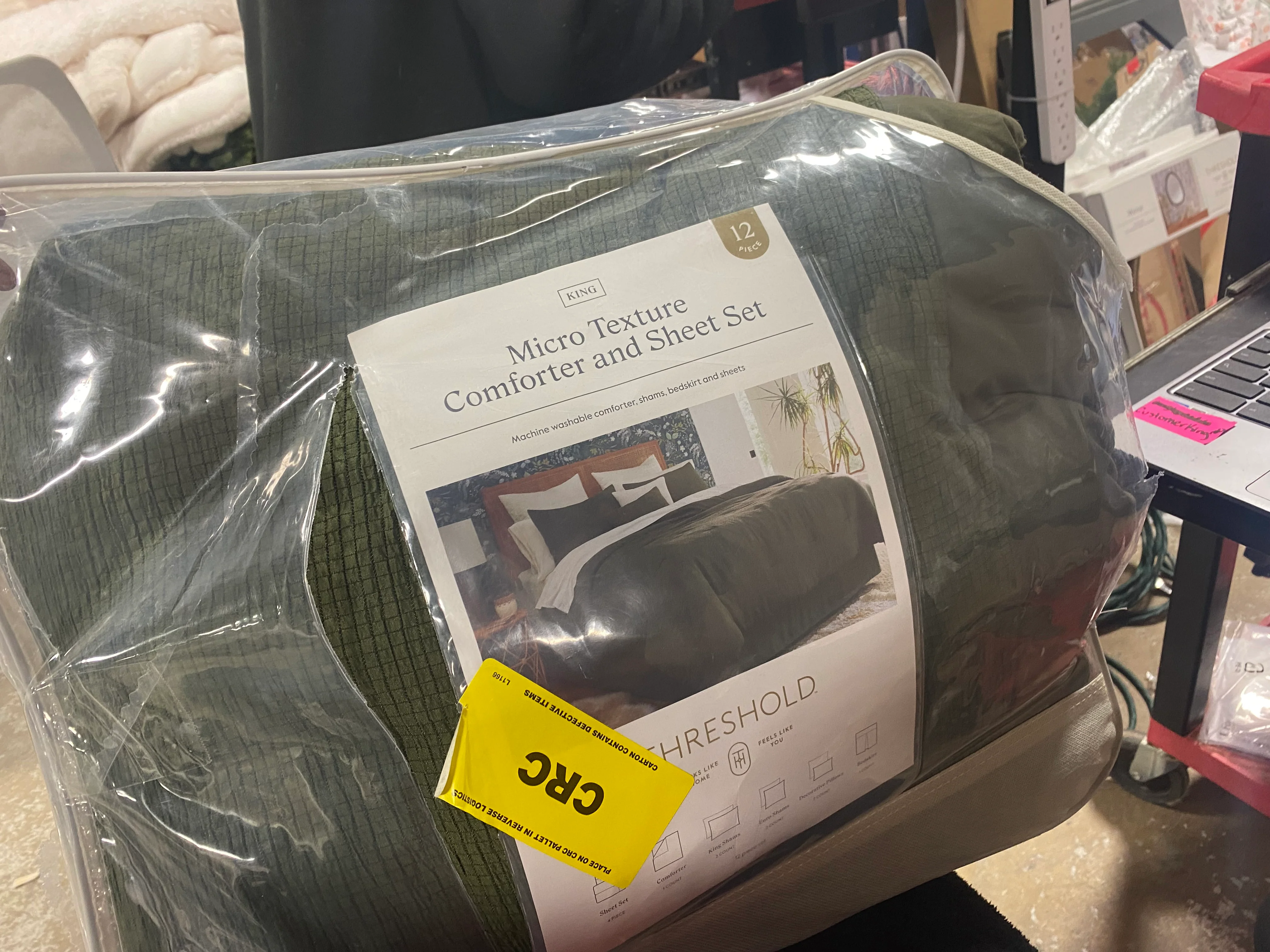 12pc Micro Texture Comforter & Sheet Bedding Set King - Image 6