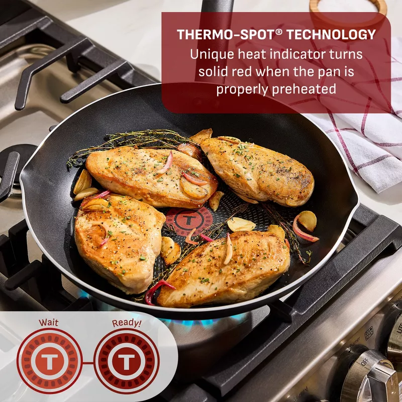 12pc Simply Cook Nonstick Cookware Set Red - Image 4