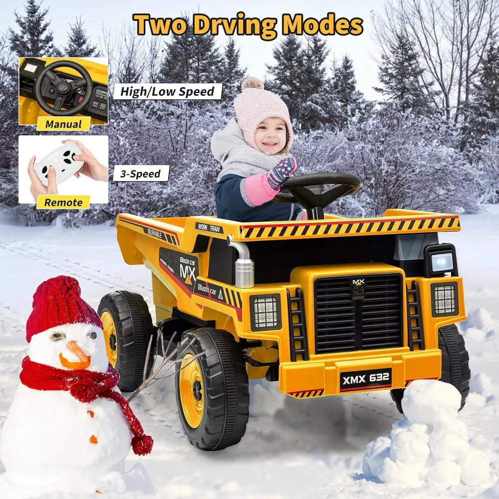 Electric Kids Ride-On Dump Truck with Remote Control - Image 3