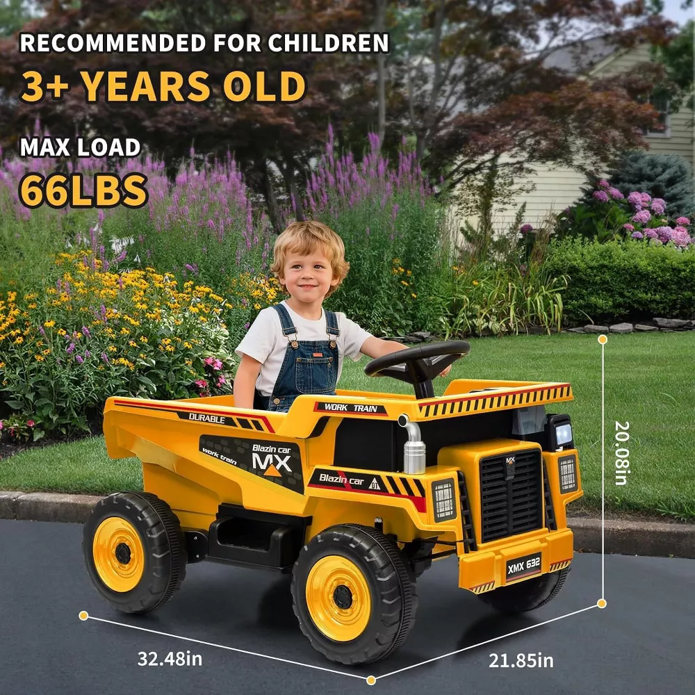 Electric Kids Ride-On Dump Truck with Remote Control - Image 5