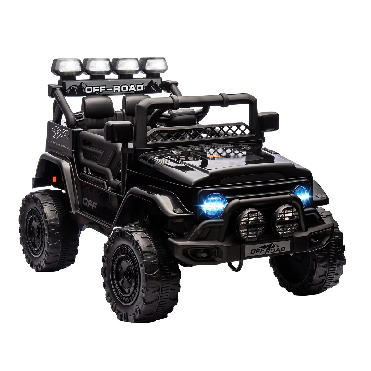 12V Ride On Truck Car, 2WD Electric Car, Black