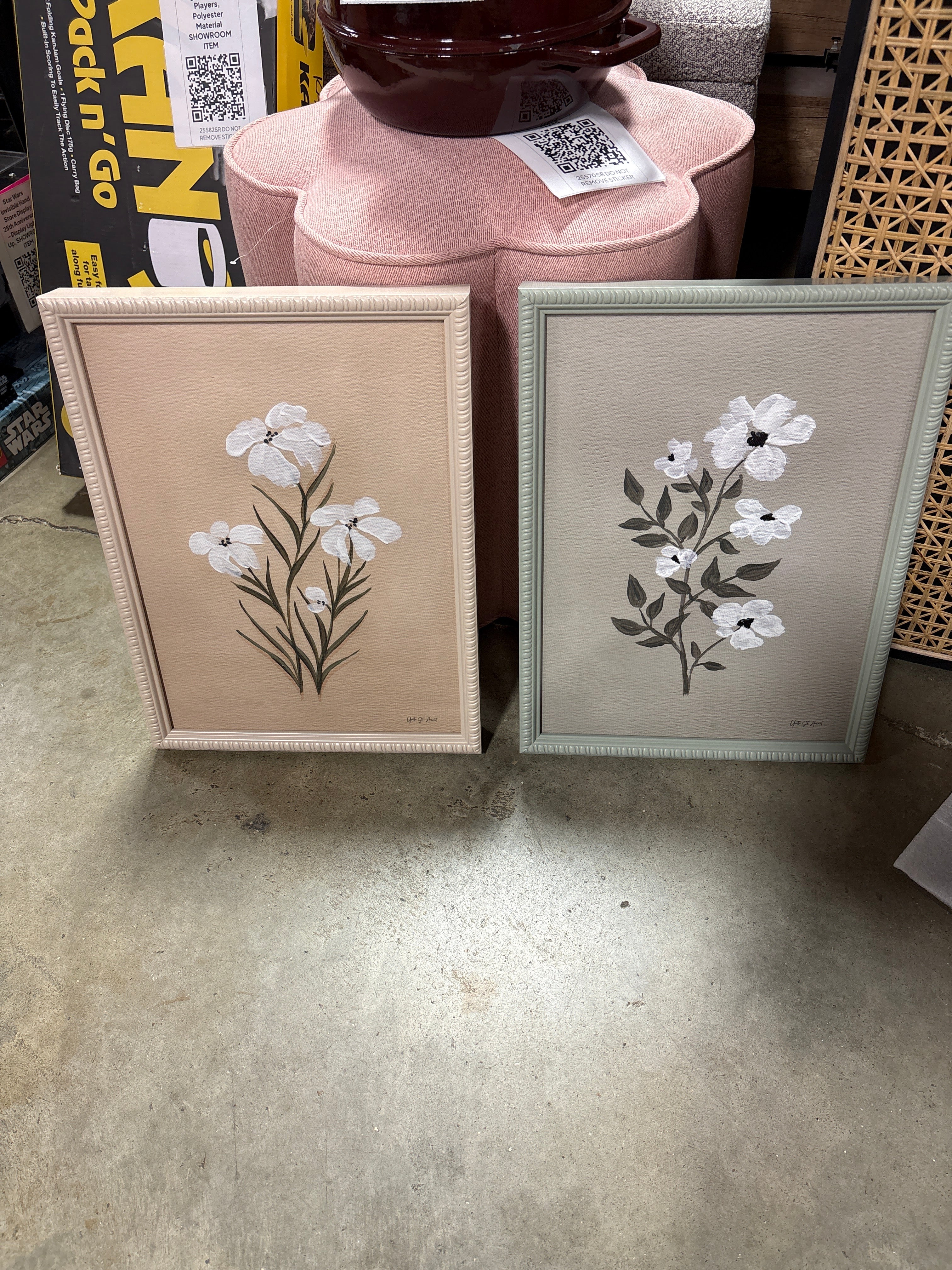 12"x16" Flower Framed Arts - Threshold™ designed with Studio McGee (Set of 2) SHOWROOM ITEM - Image 2