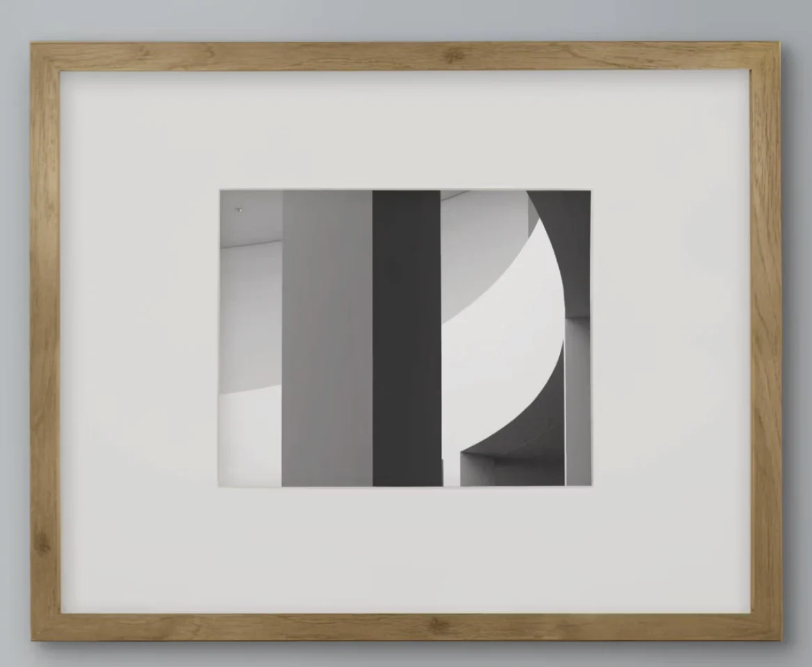 14" x 18" Matted to 8" x 10" Thin Gallery Frame with Mat - Threshold™: Modern MDF Wall Art Display, Acid-Free Beveled Mat SHOWROOM ITEM
