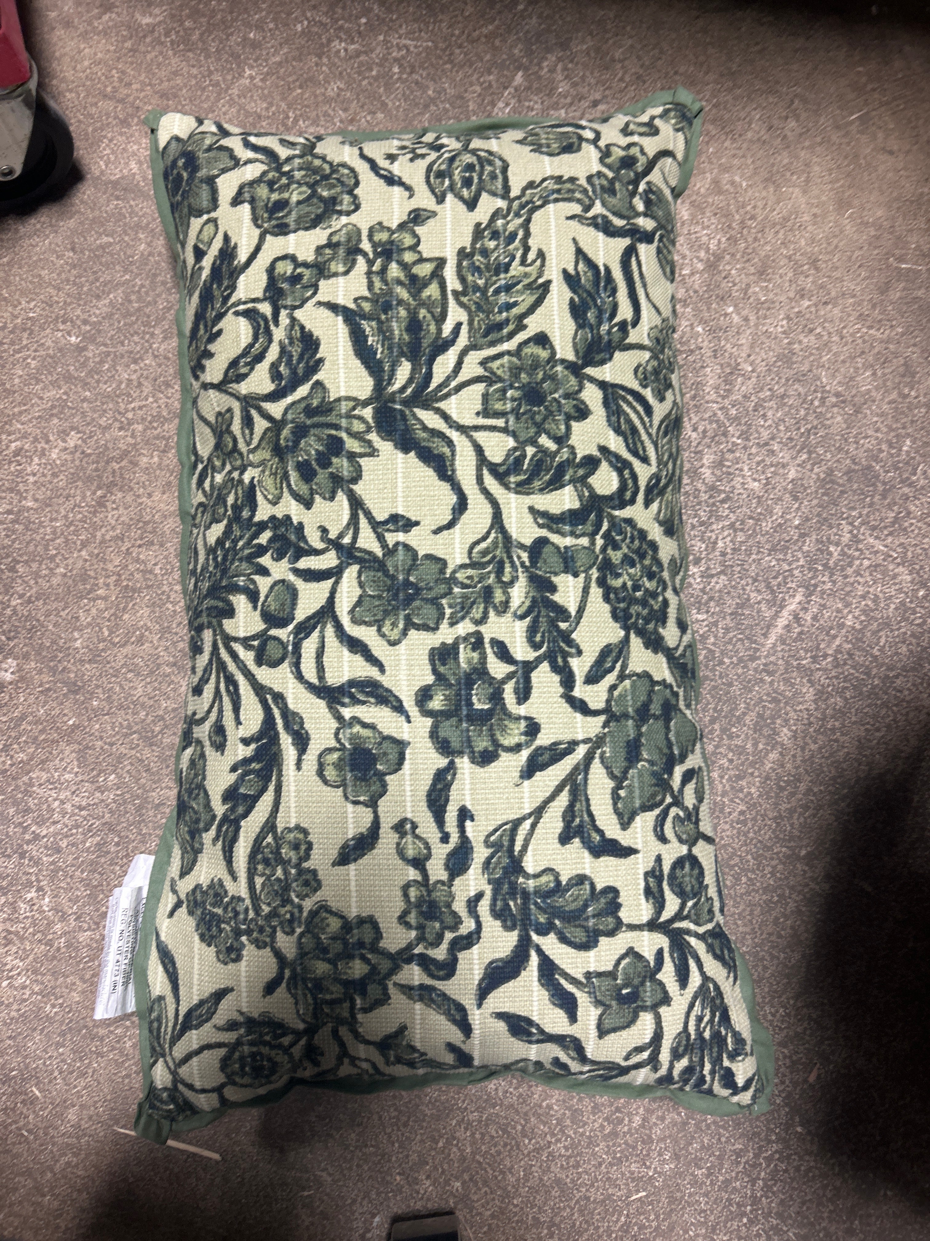 14" x 24" Jacobean Floral Throw Pillow Green Blue - Threshold x Studio McGee SHOWROOM ITEM - Image 2