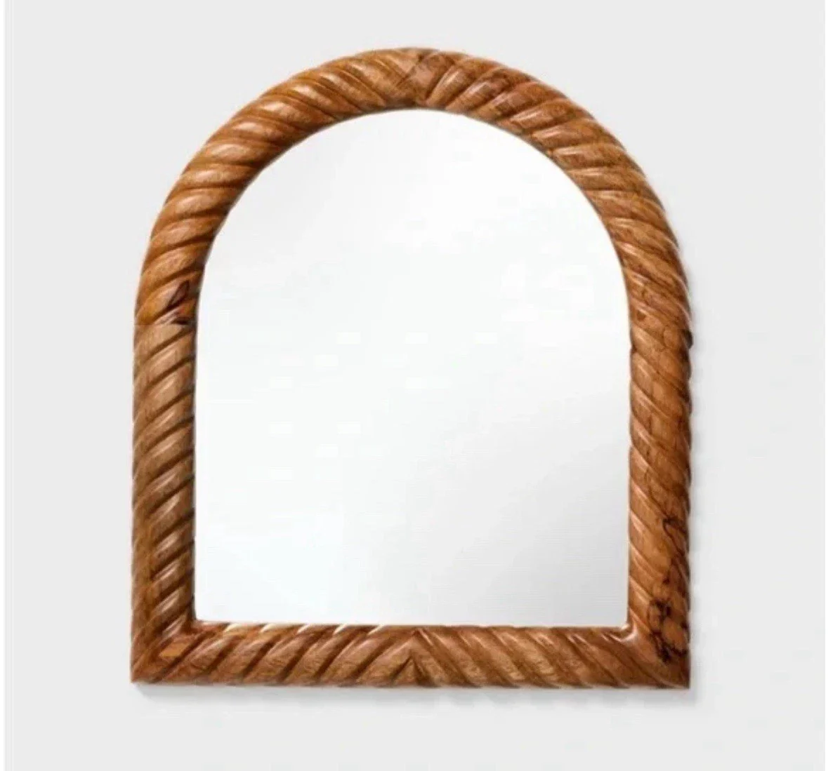 14”x16” Textured Wood Mirror SHOWROOM ITEM