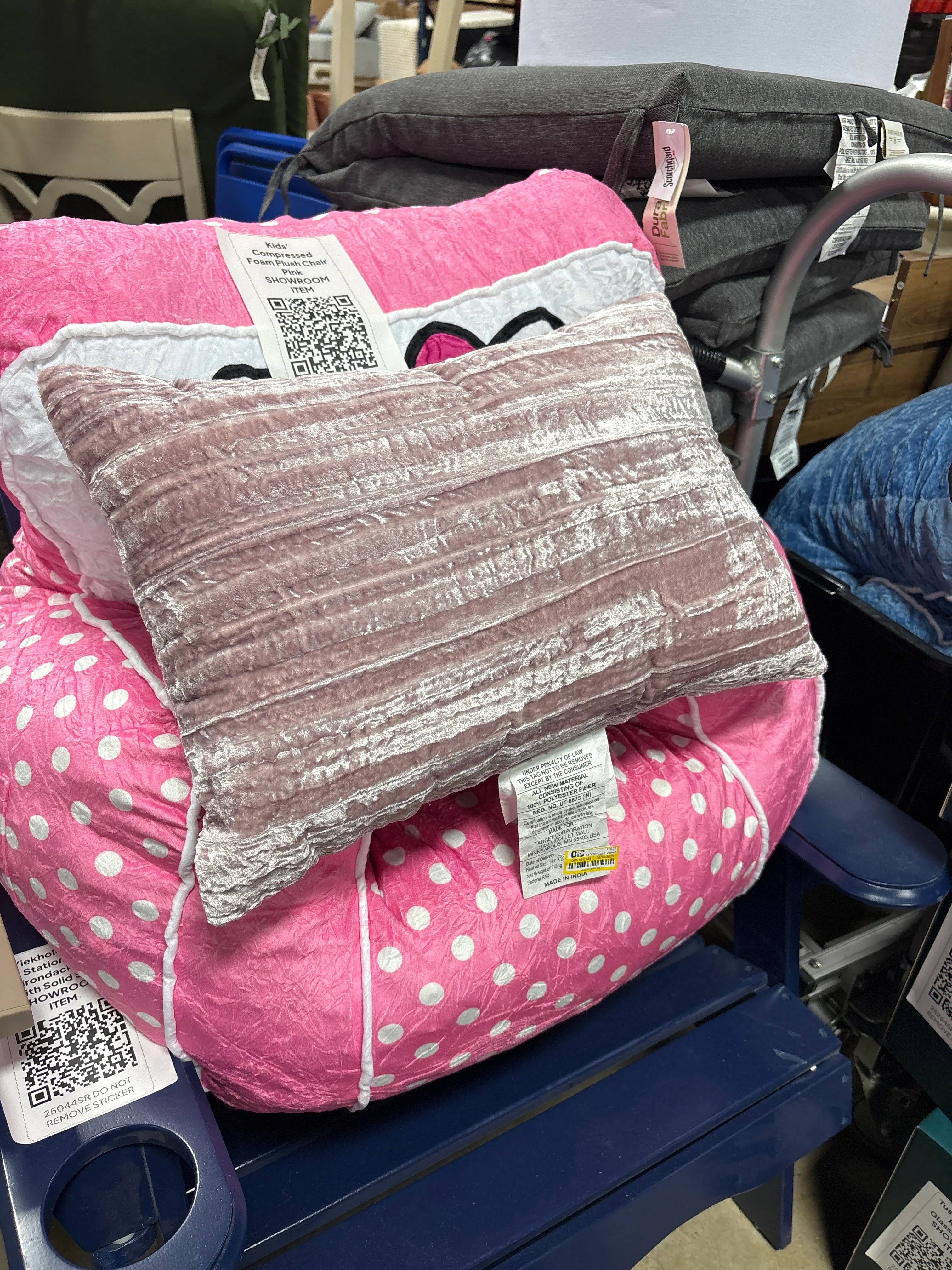 14"x20" Luxe Velvet Oblong Decorative Pillow Mauve - Threshold™: Indoor Polyester Fiber Filled, Knife Edge Design SHOWROOM ITEM - Image 2