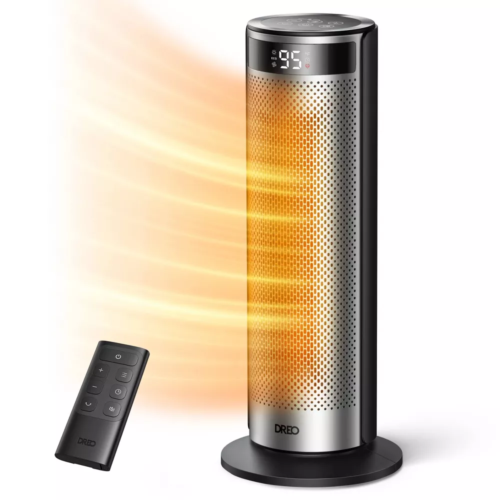 Solaris Plus Portable Oscillating Ceramic Space Heater Silver - Image 5