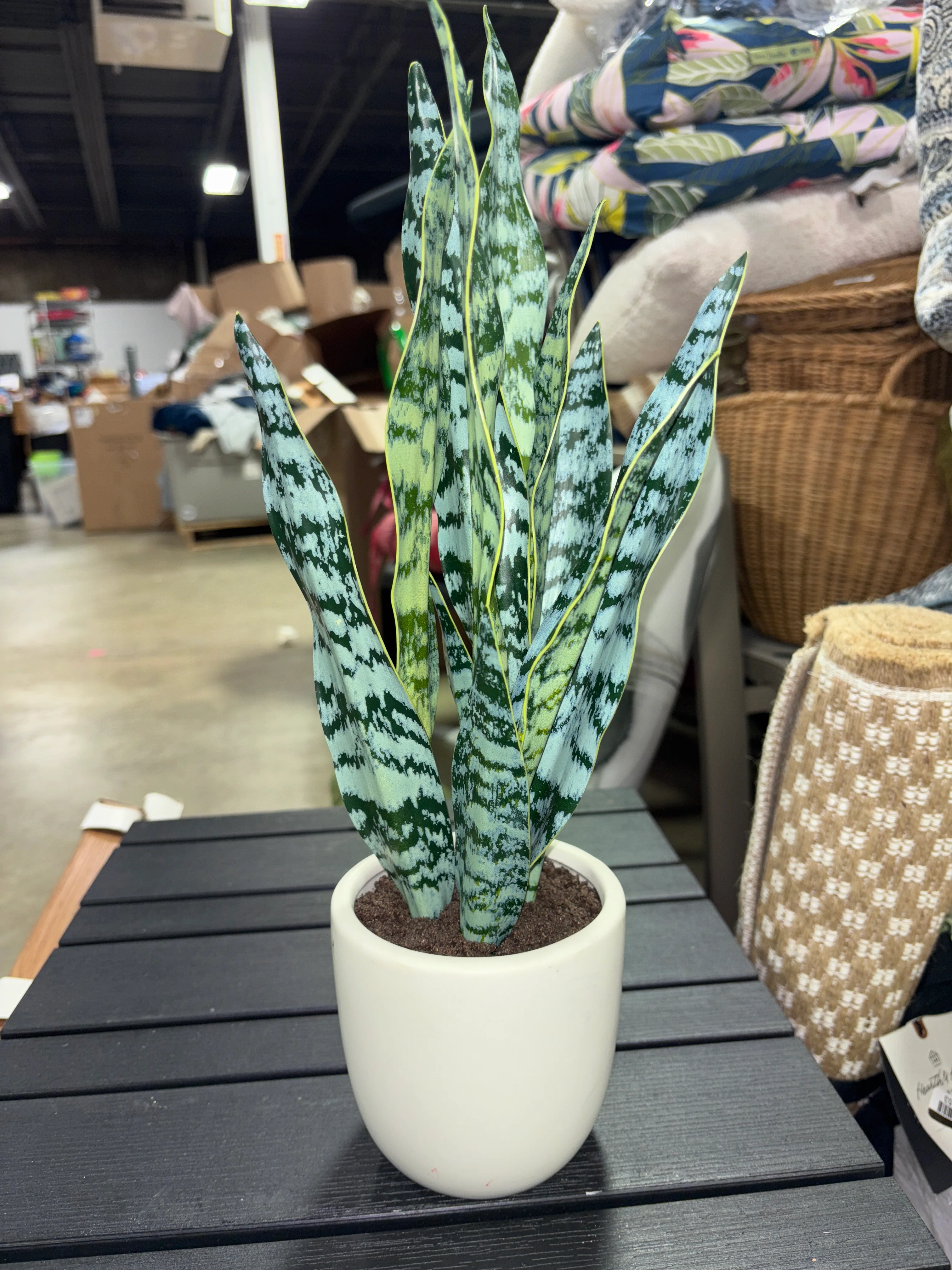 16" Artificial Potted Snake Plant SHOWROOM ITEM - Image 2