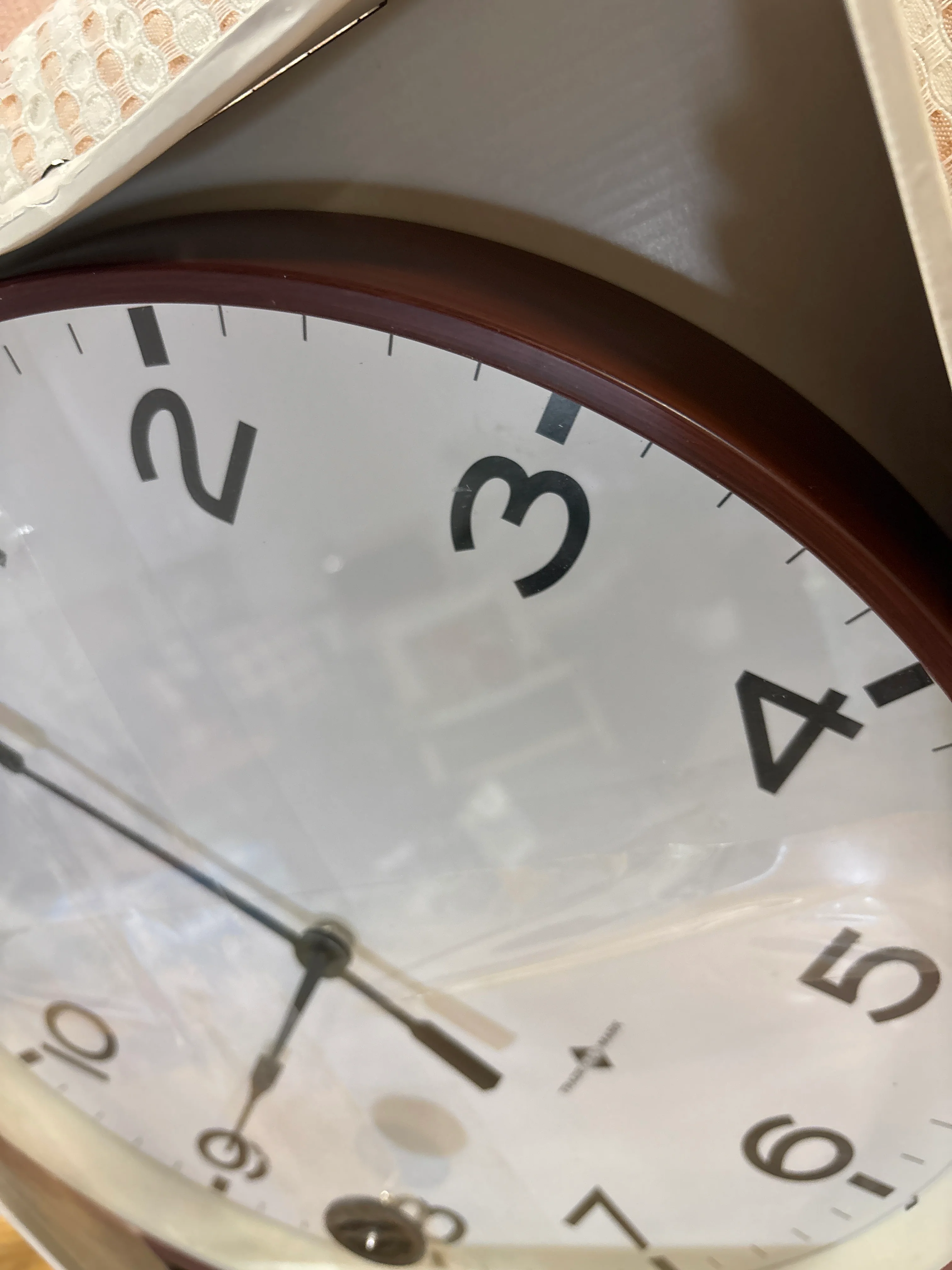 16" Thin Frame Wall Clock - Red/Brown SHOWROOM ITEM - Image 4