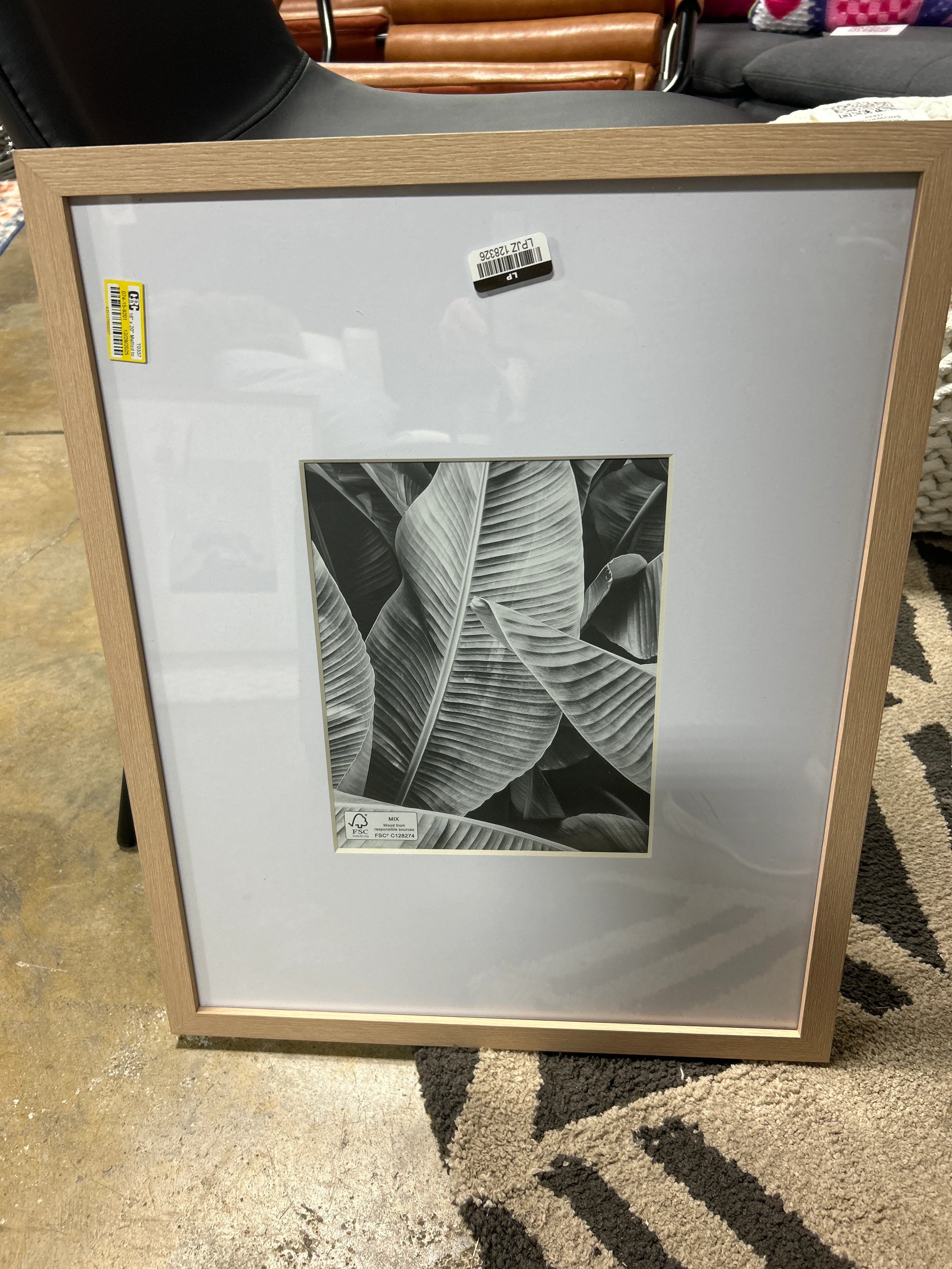 16" x 20" Matted to 8" x 10" Poster Frame Light Wood - Threshold™: Modern Style, MDF, Glass Glazing, Sawtooth Mount SHOWROOM ITEM - Image 2