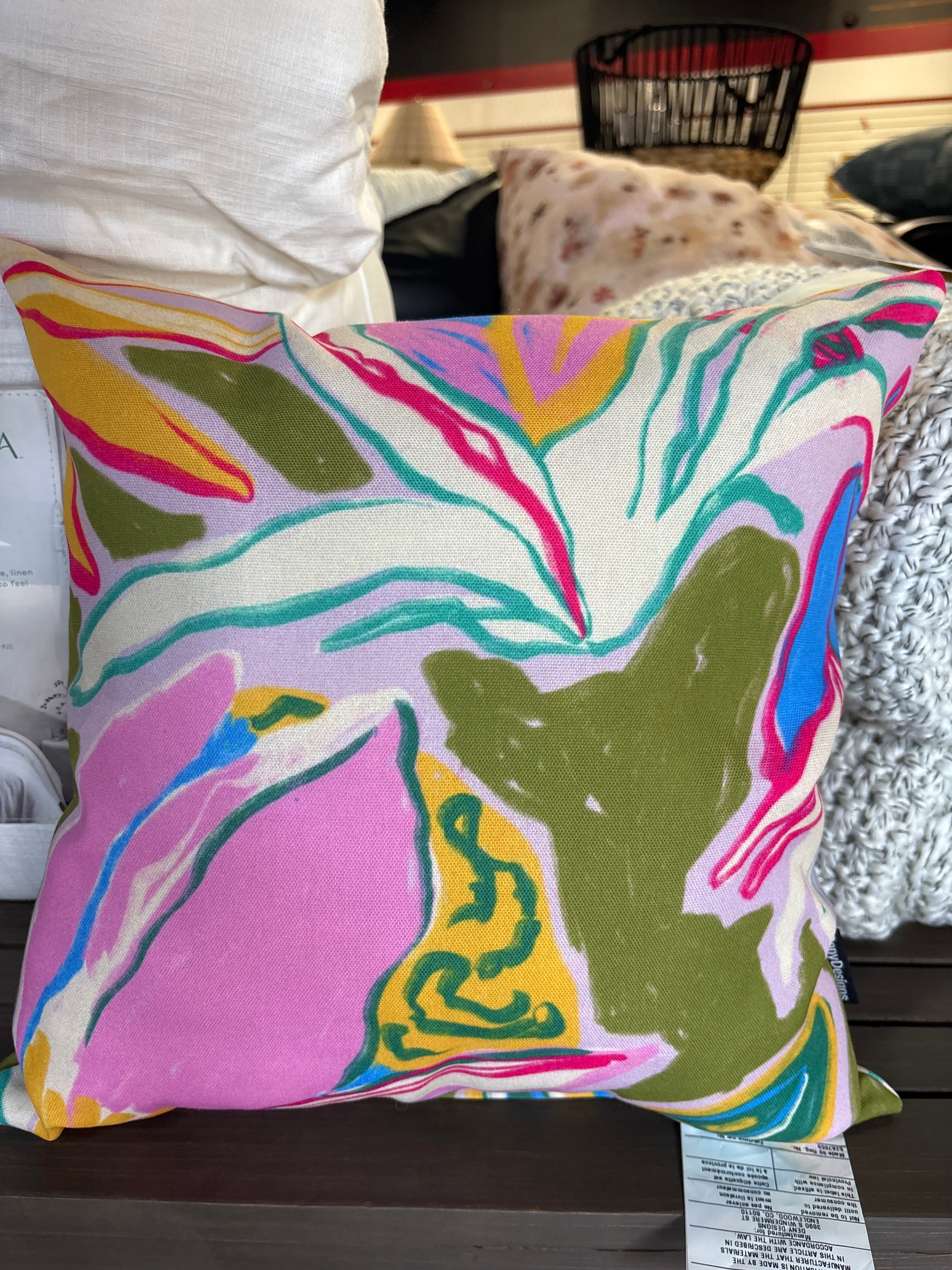 16"x16" Sandrapoliakov Tropical Garden Square Throw Pillow - Green SHOWROOM ITEM - Image 2