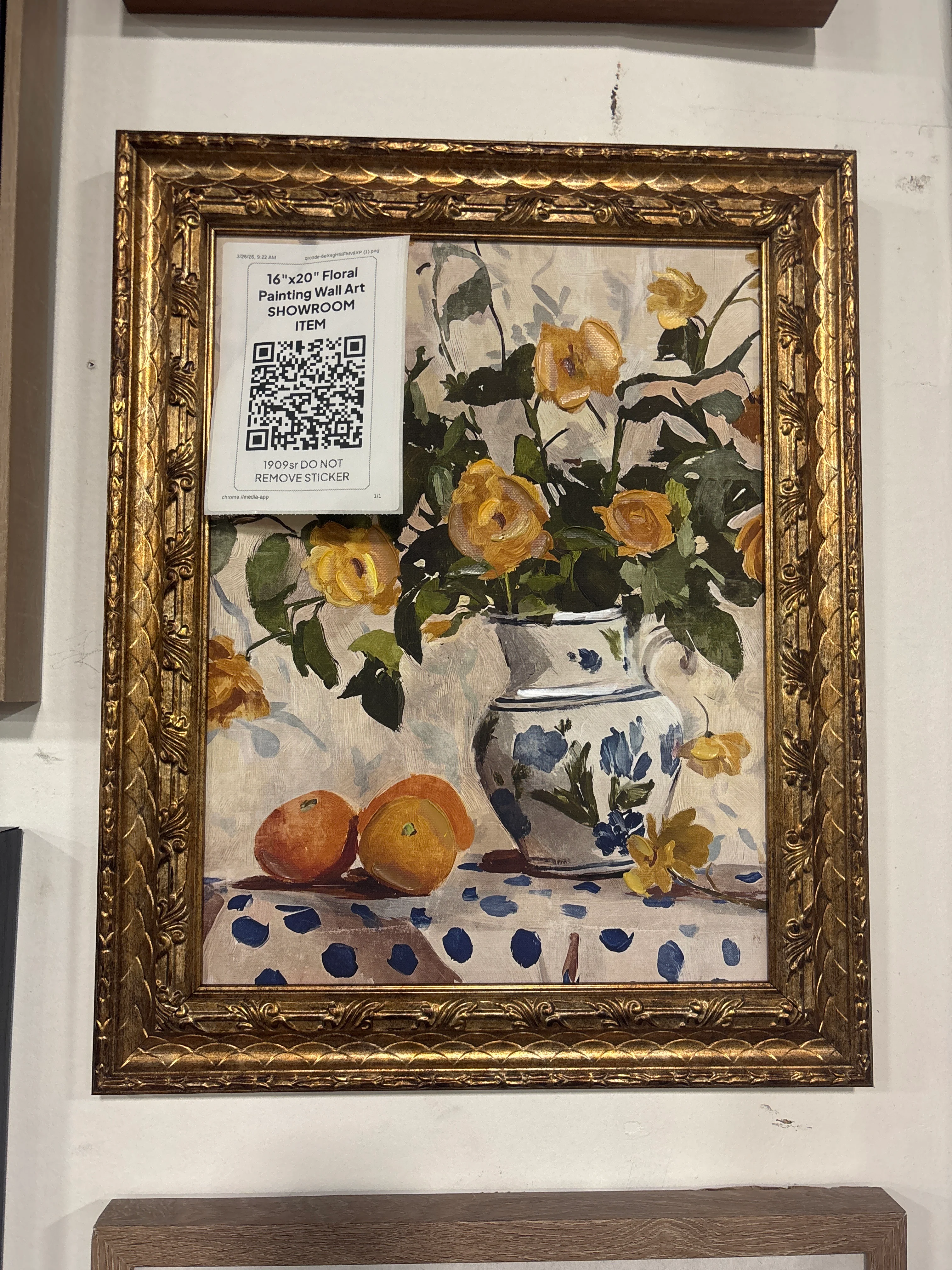 16"x20" Floral Painting Wall Art SHOWROOM ITEM - Image 2
