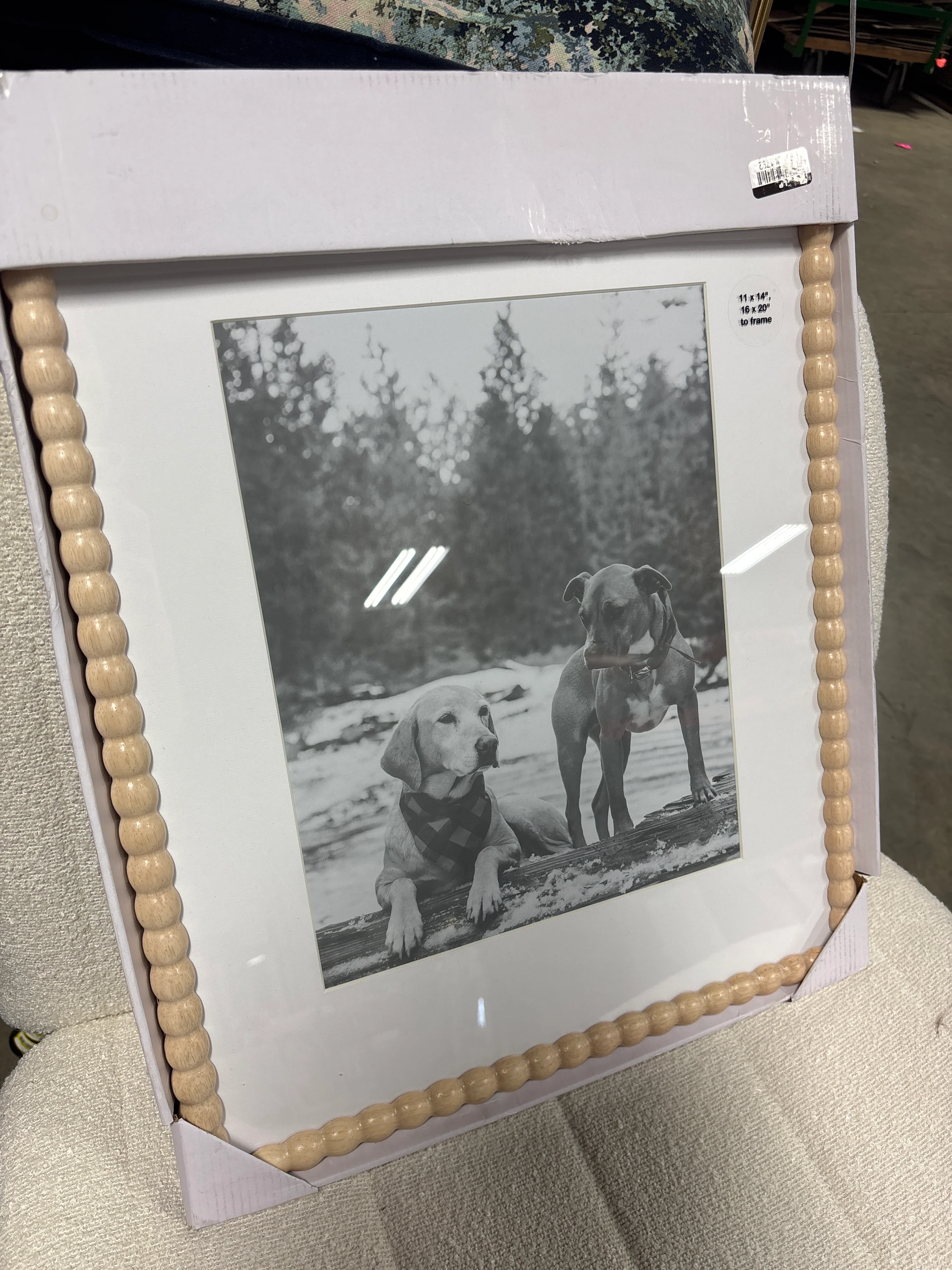 16"x20" Turned Wood Picture Frame SHOWROOM ITEM - Image 2