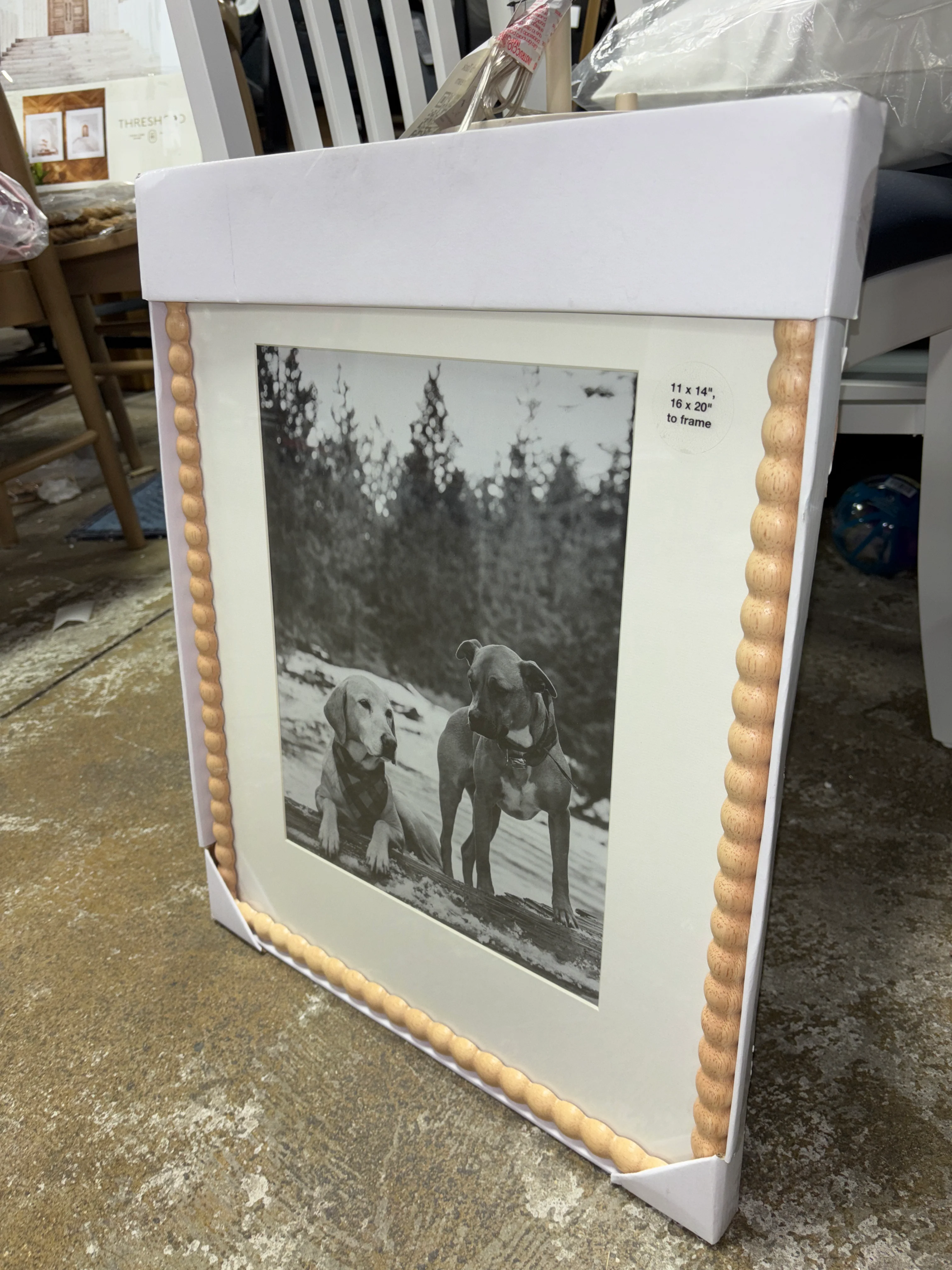 16"x20" Turned Wood Picture Frame SHOWROOM ITEM - Image 3