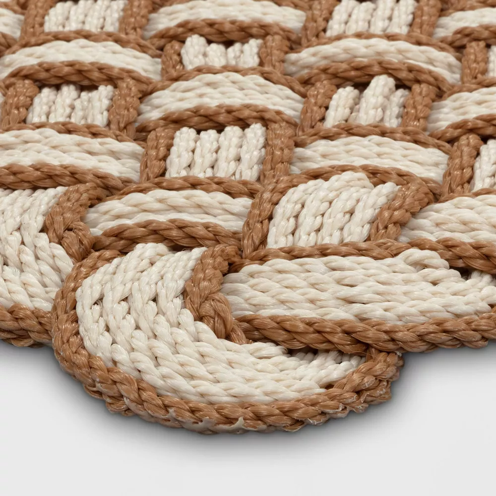 Lovers Knot Coir Doormat Cream/Brown 1'6"x2'6" - Image 3