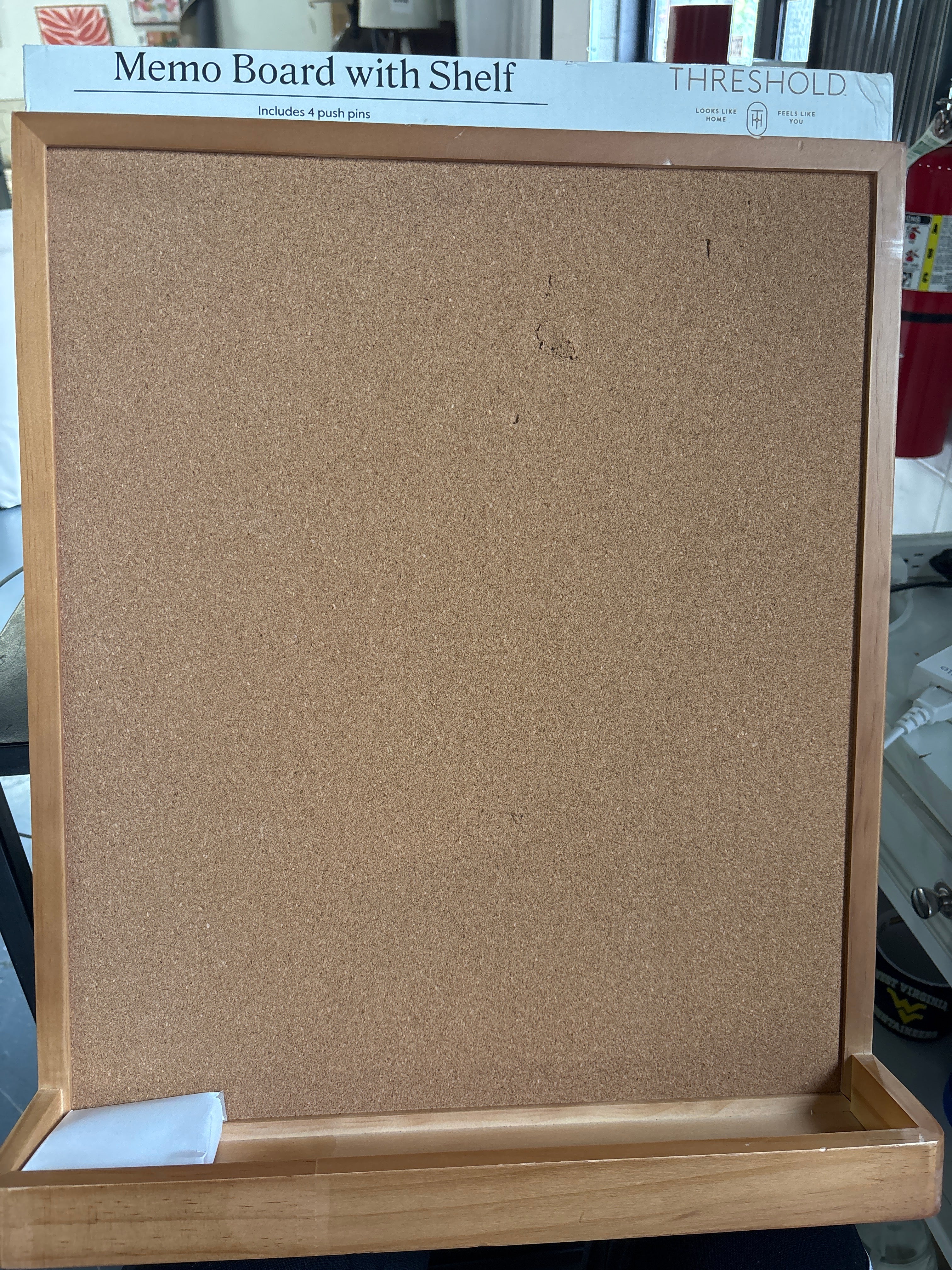 17"x20" Memo Board with Shelf - Brown SHOWROOM ITEM - Image 2