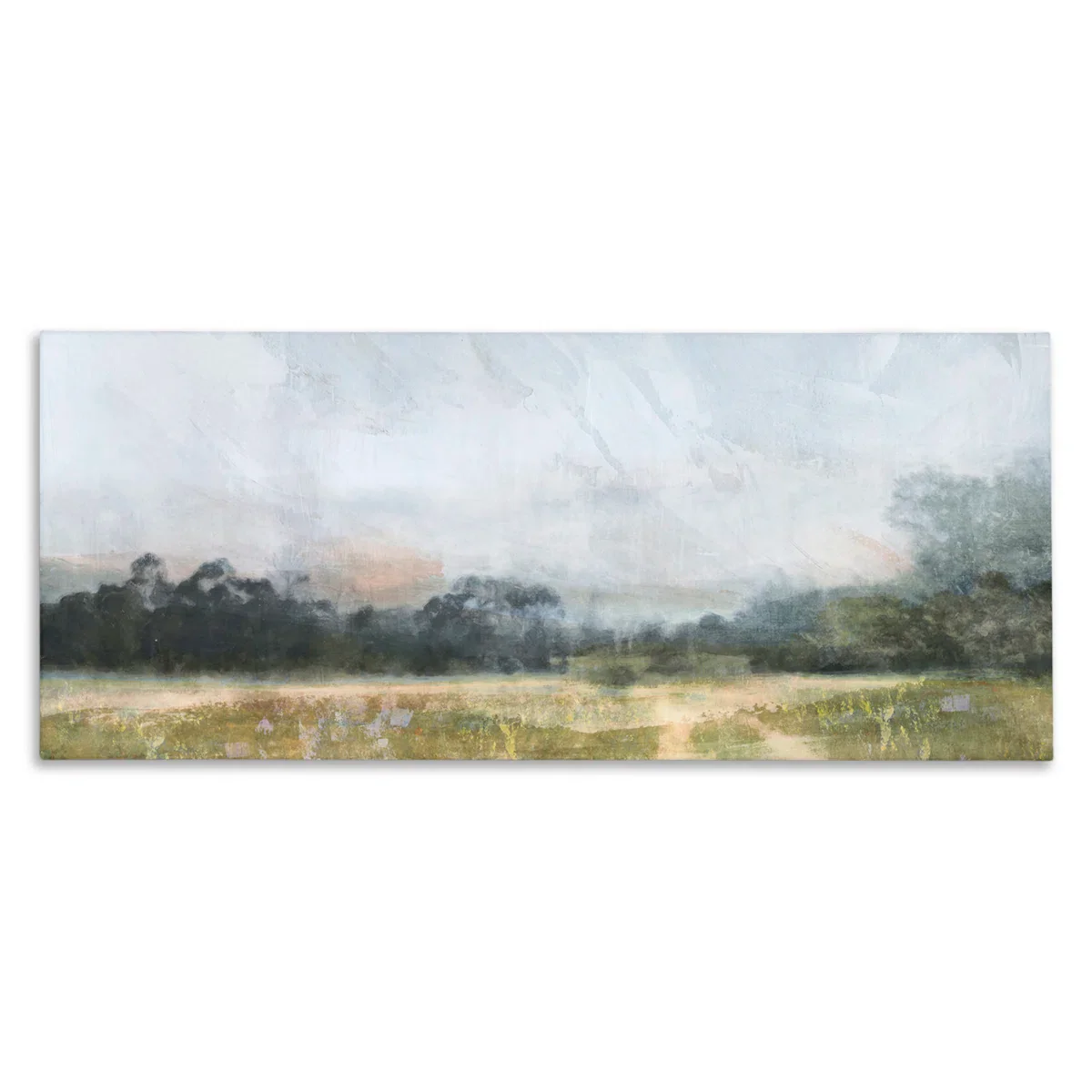 17x40 Rural Field Abstract Landscape by Nina Blue SHOWROOM ITEM