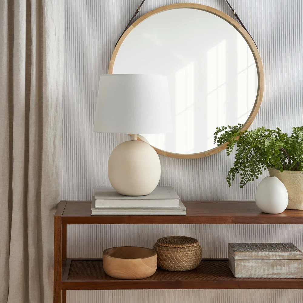 Round Ceramic Modern Accent Table Lamp - Image 5