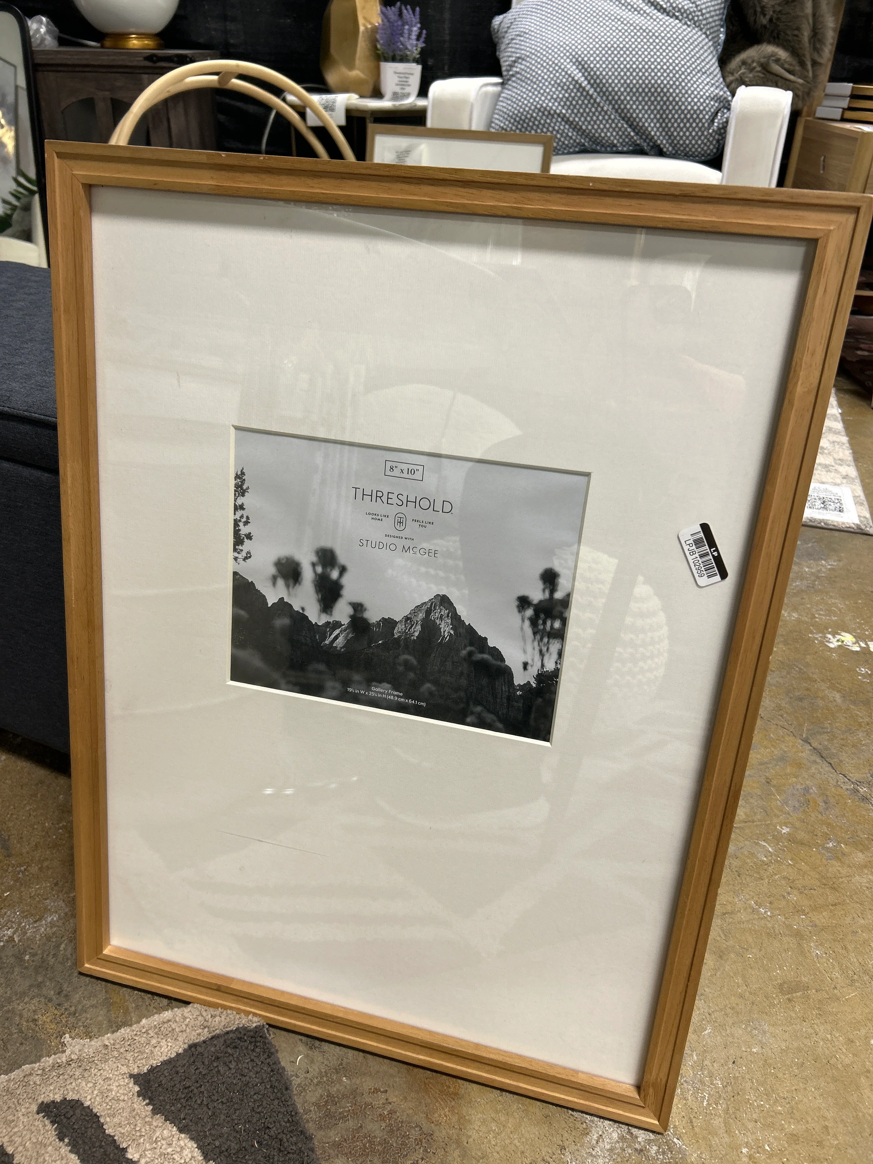 18" x 24" Matted to 8" x 10" Gallery Frame Natural Wood - Threshold™ designed with Studio McGee: Beveled Acid-Free Mat SHOWROOM ITEM - Image 2