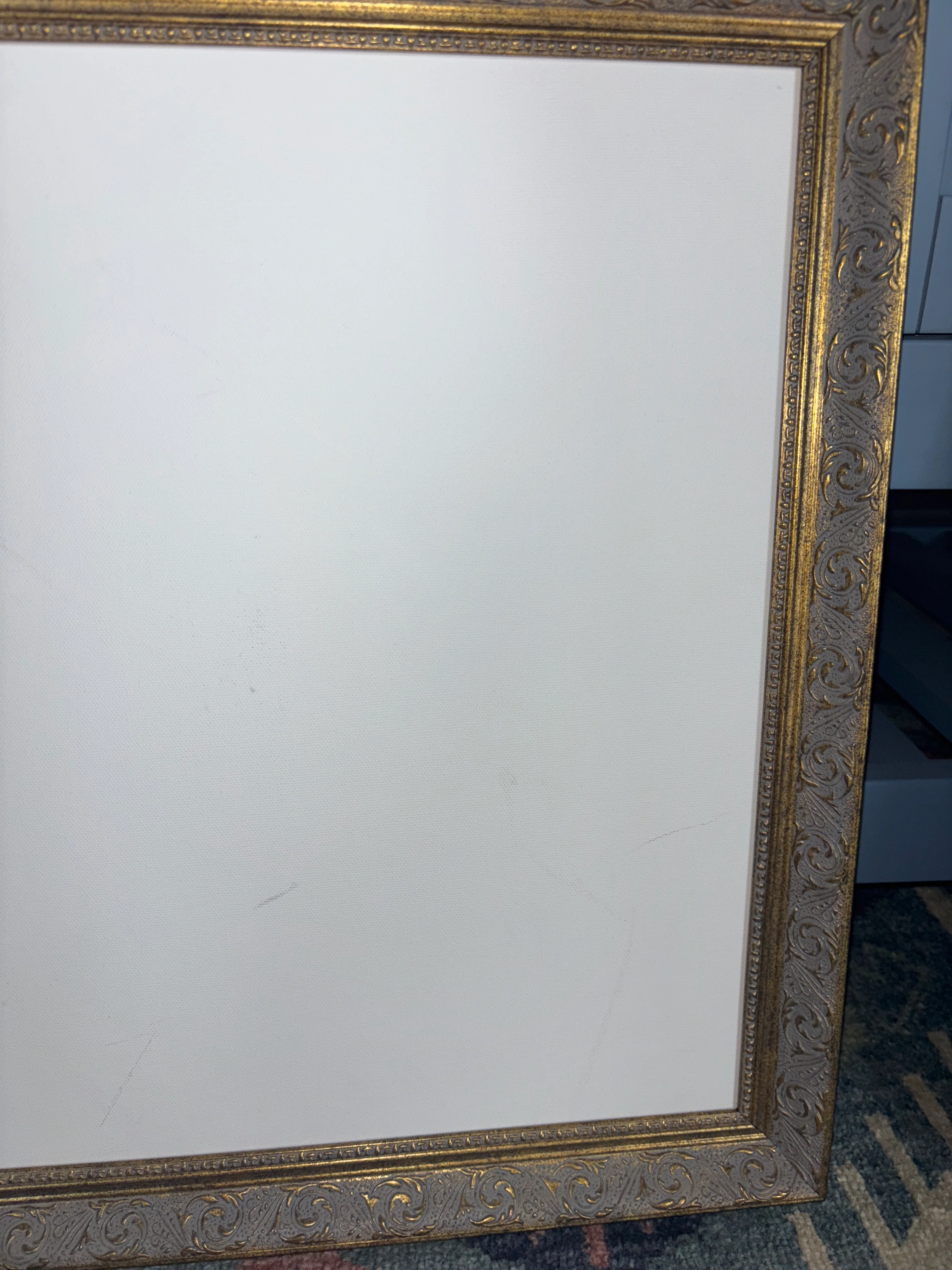 18"x18" Patina Magnet Board Patina Framed Wall Art Gold SHOWROOM ITEM - Image 5