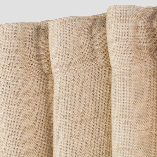 1pc Light Filtering Textured Weave Window Curtain Panel Cream - Image 2
