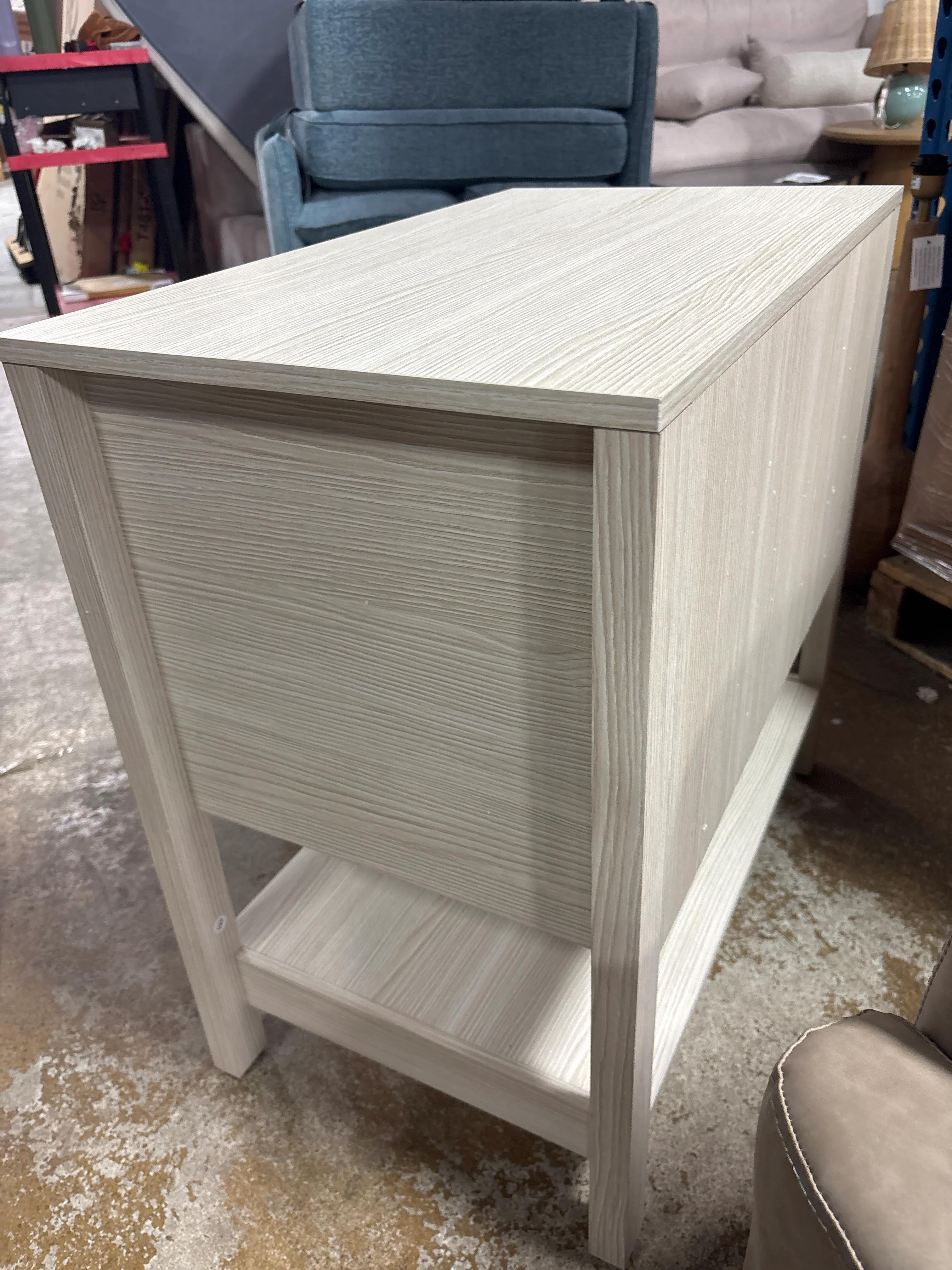 1pc Rattan Nightstand With 2-Drawer and Open Shelf SHOWROOM ITEM - Image 3