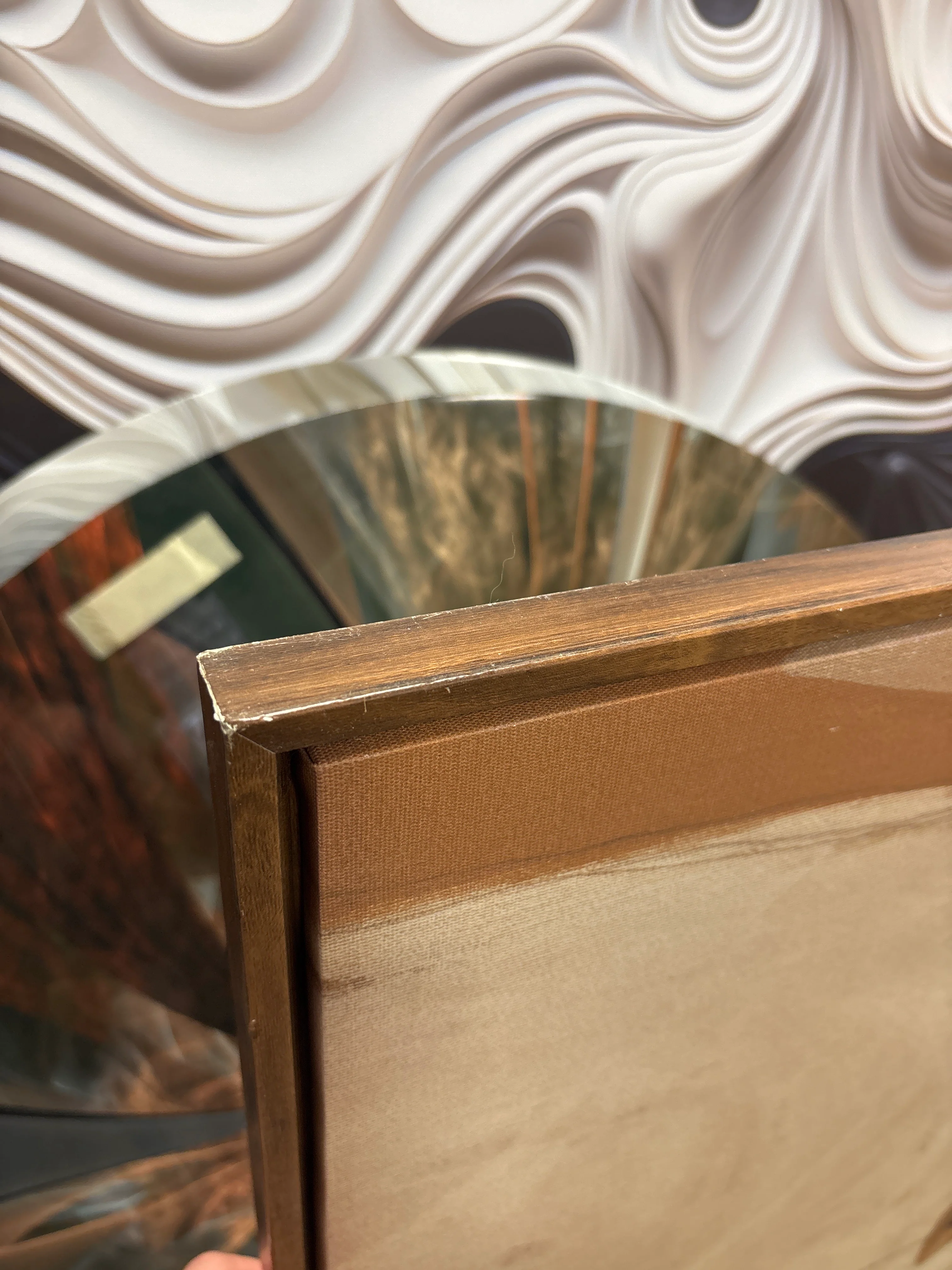 1pk Earth Abstract Framed Canvases Brown SHOWROOM ITEM - Image 5