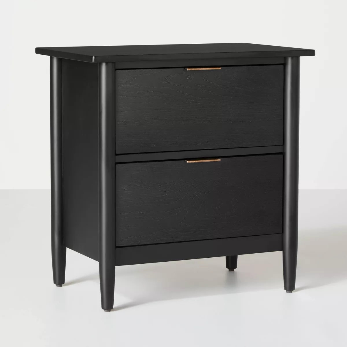 2 Drawer Modern Wood Nightstand