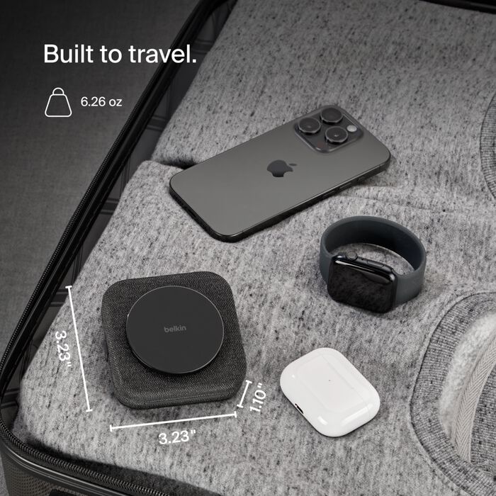 2-in-1 Magnetic Charging Travel Pad with Qi2, - Image 4
