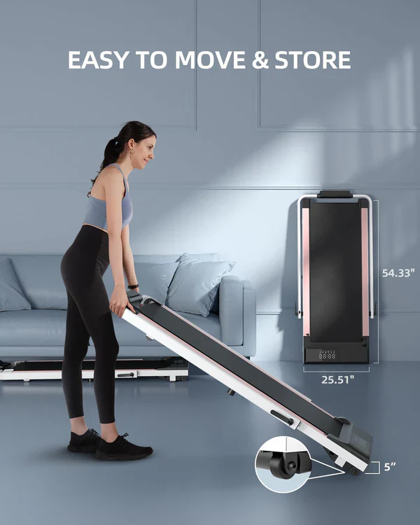 2-in-1 Treadmill with Handle Bar Capacity Foldable Treadmills - Image 2
