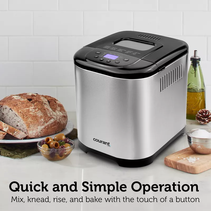 Automatic Bread Maker, Keep Warm Feature - Stainless Steel - Image 3