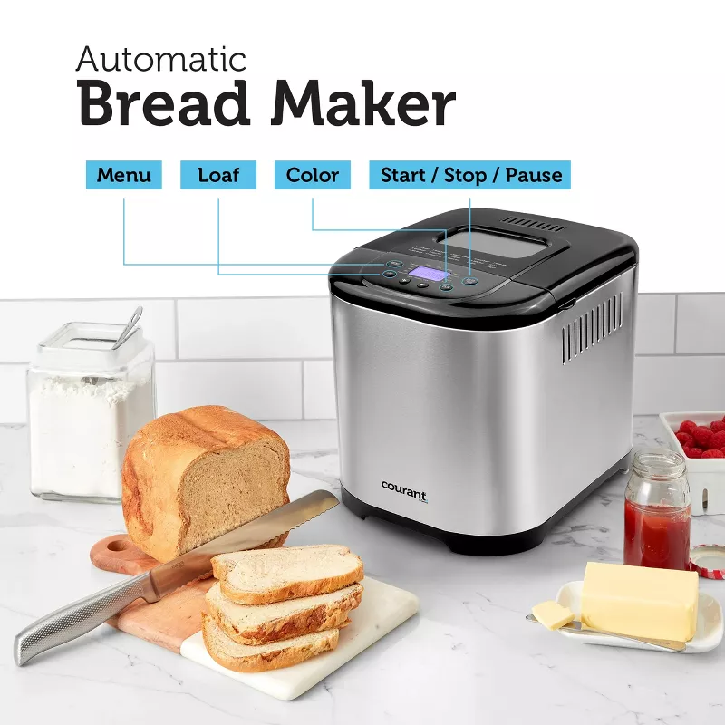 Automatic Bread Maker, Keep Warm Feature - Stainless Steel - Image 5