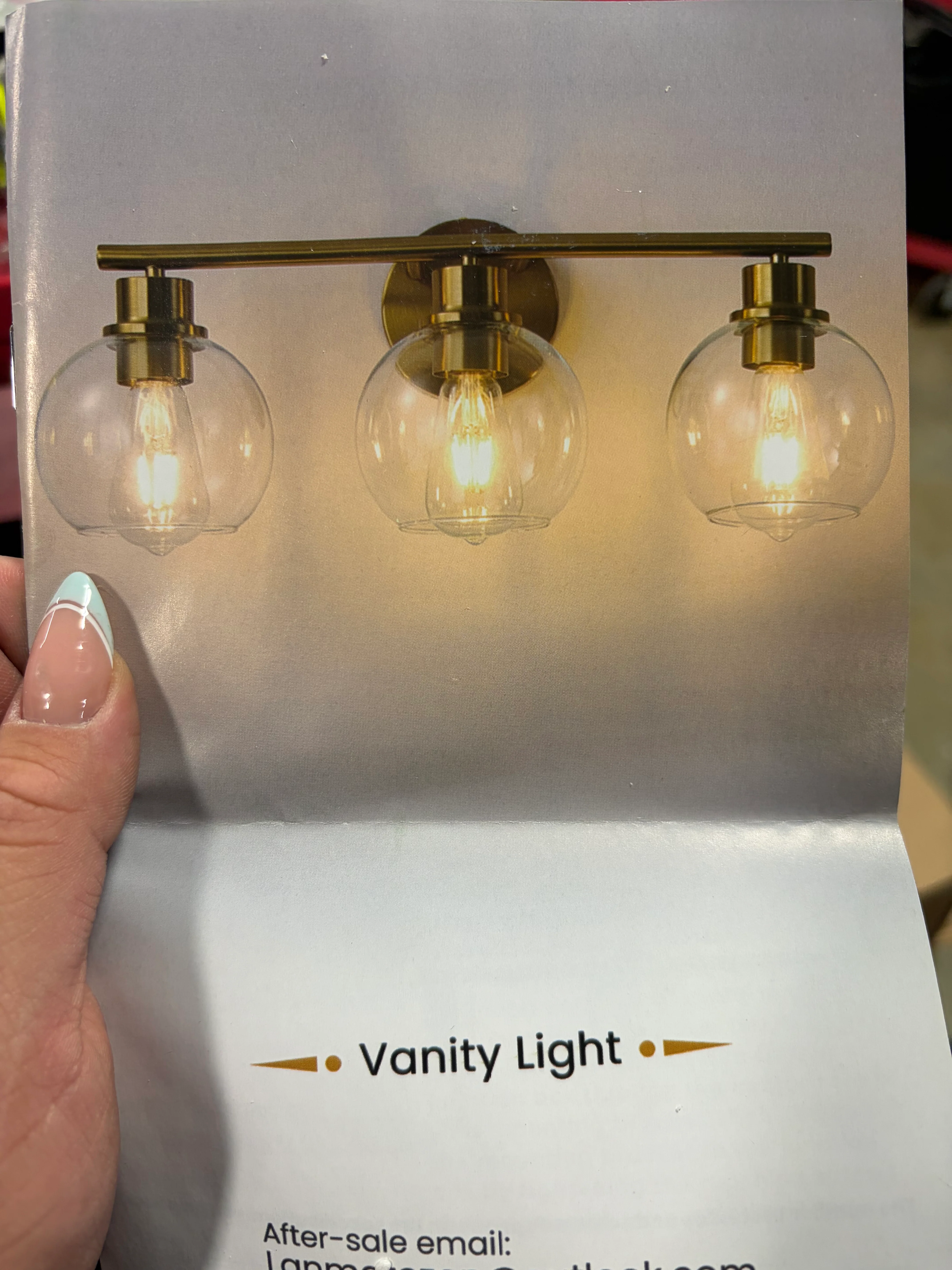 2-Light Bathroom Light Fixtures Black and Gold Vanity Light - Image 8